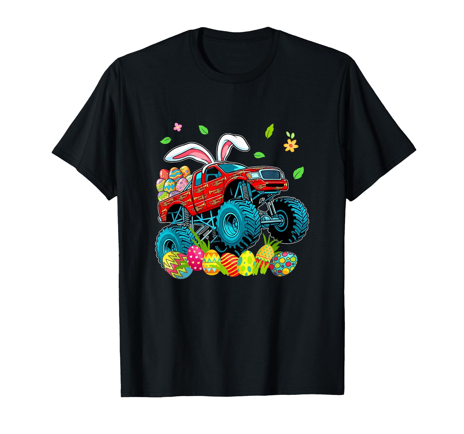 Monster Truck Trumpets Easter Bunny T-Shirt - Trendy Graphic Men Women - T-Shirt, Sweatshirt, Hoodie
