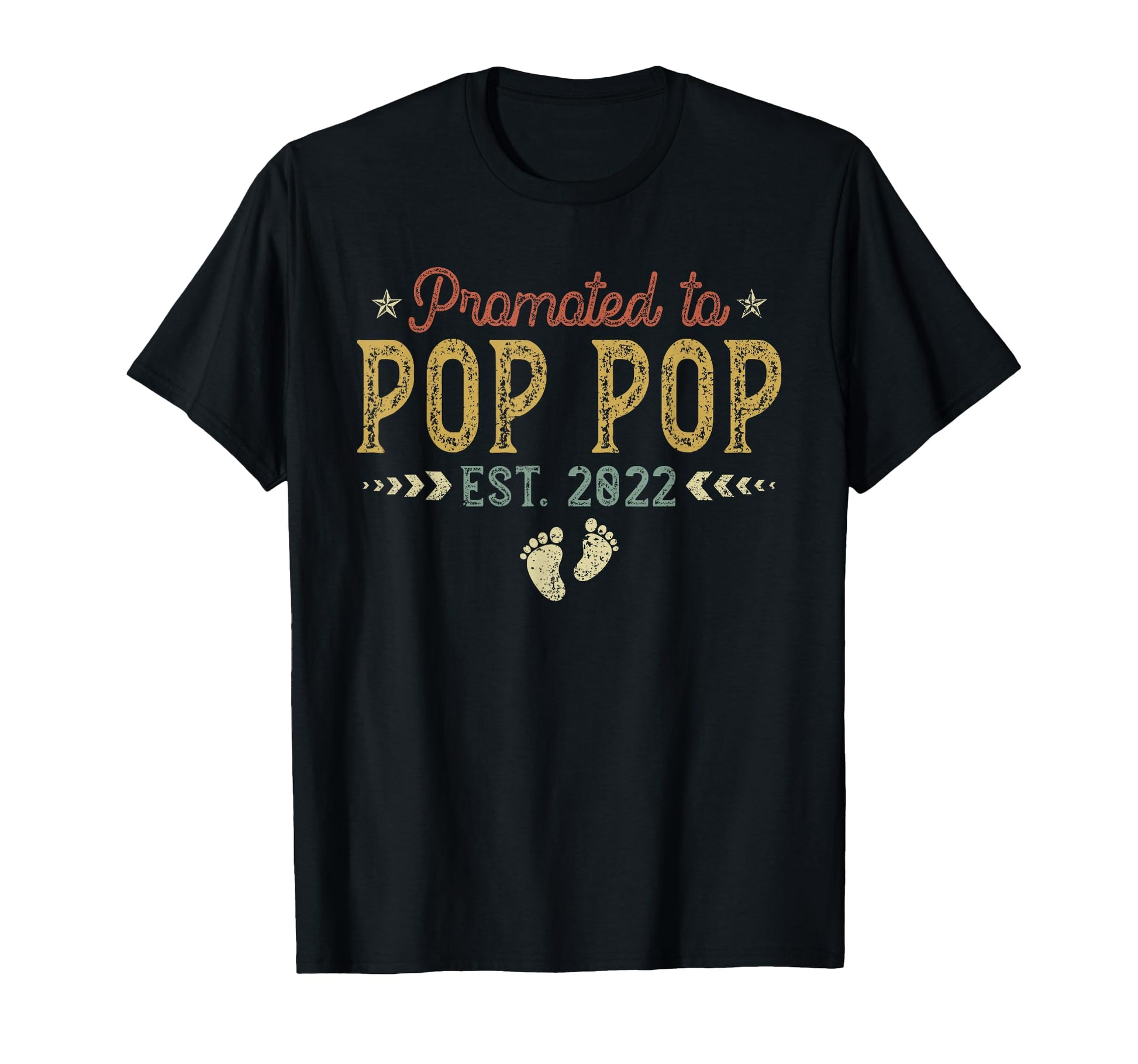 Mens Promoted To Pop Pop Est 2022 Funny T-Shirt - Minimalist Print Unisex - T-Shirt, Sweatshirt, Hoodie