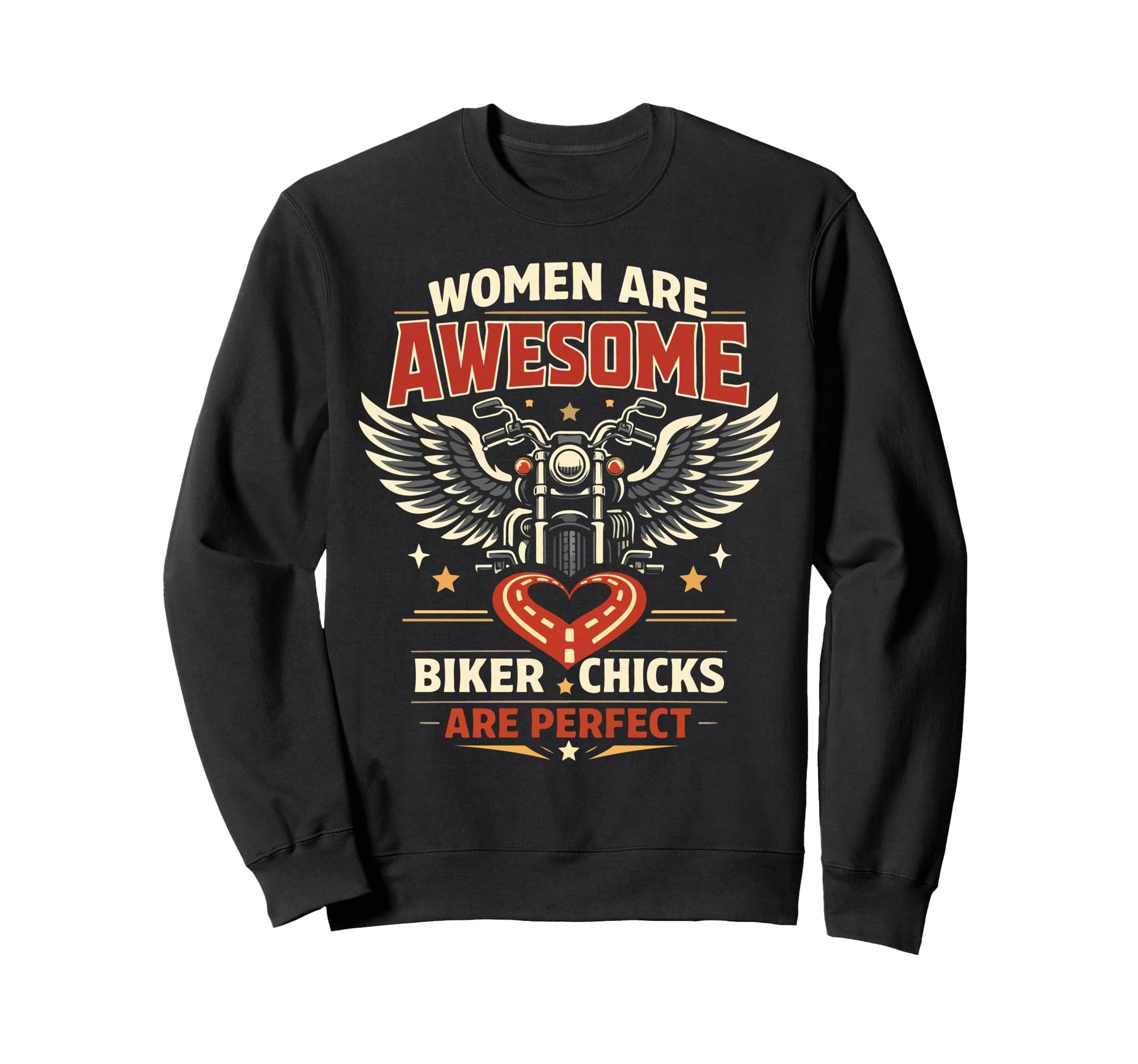 Motorcycle Biker Female Are Sweatshirt - Graphic Print for Adults - T-Shirt, Sweatshirt, Hoodie