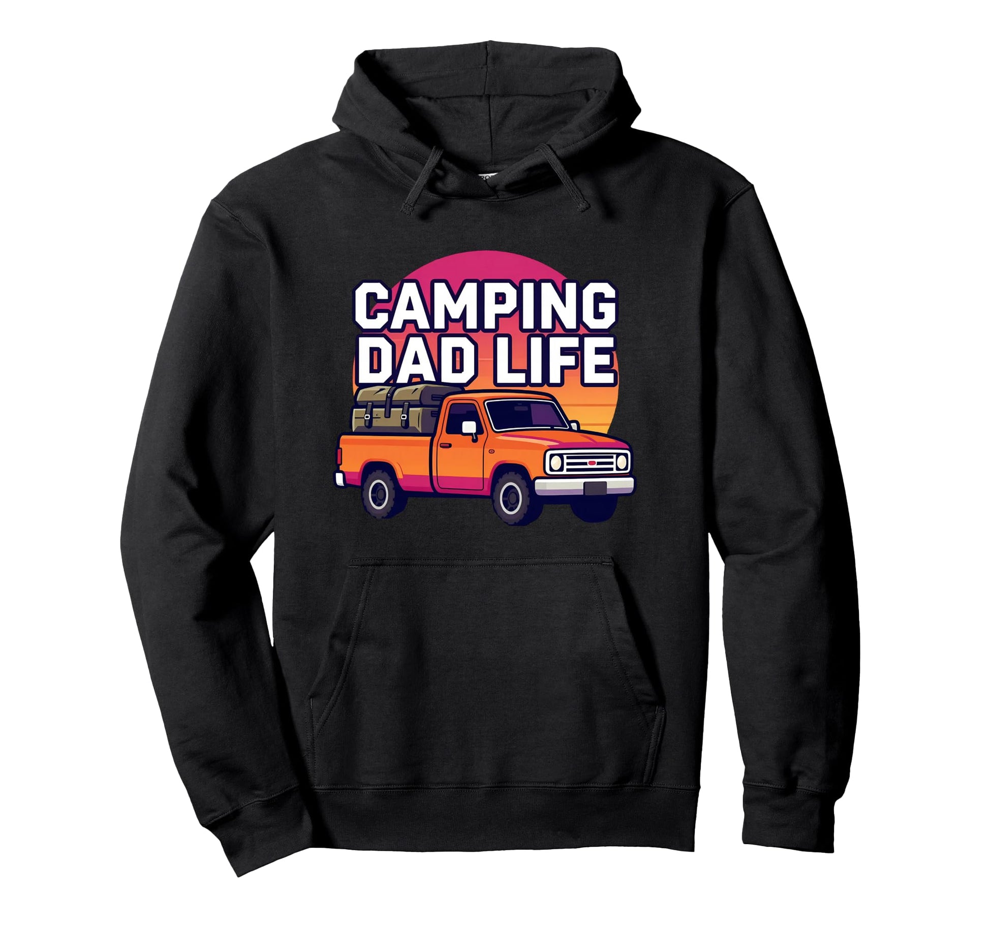 Camping Dad Life Truck Outdoors Hoodie - Trendy Graphic Men Women - T-Shirt, Sweatshirt, Hoodie
