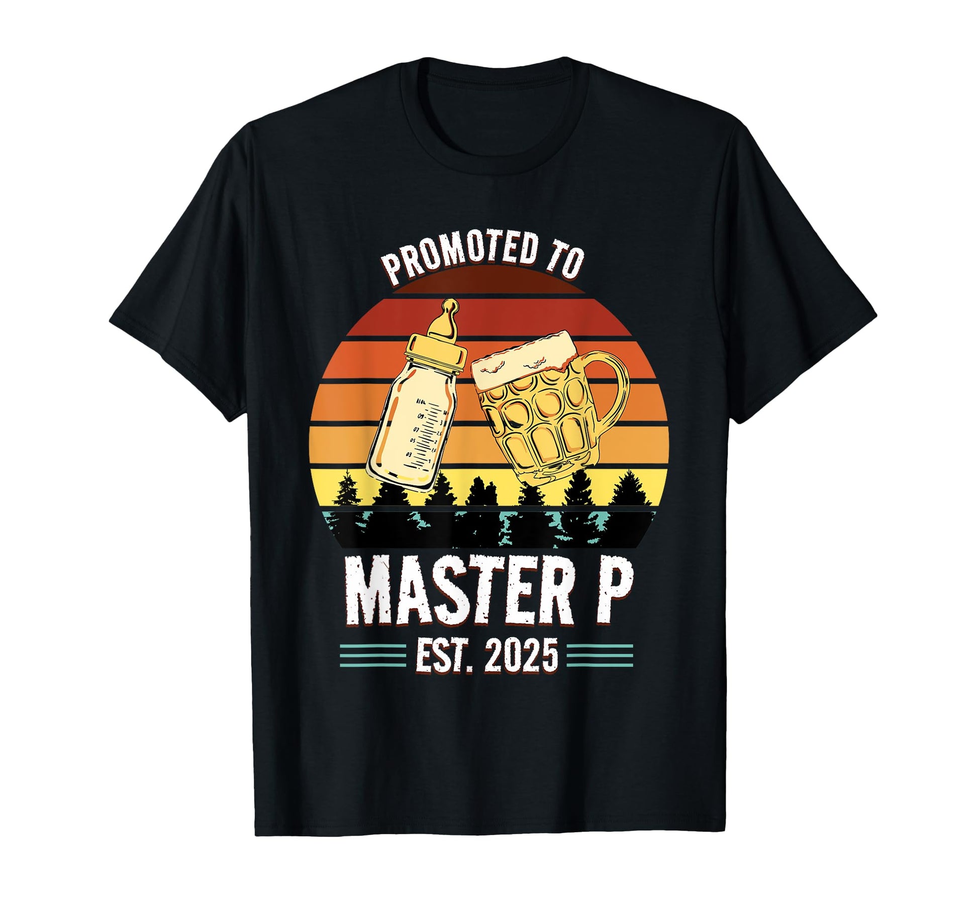 Funny New Grandpa Promoted To Master P T-Shirt - Novelty Apparel Unisex - T-Shirt, Sweatshirt, Hoodie