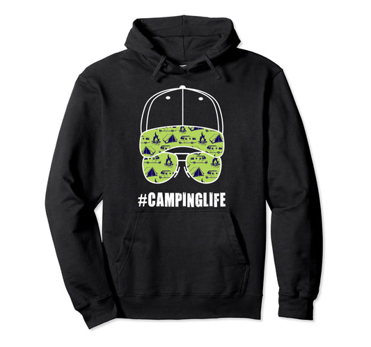 Camping Life Dad Father Camper Hat Hoodie - Fun Novelty Design Unisex - T-Shirt, Sweatshirt, Hoodie