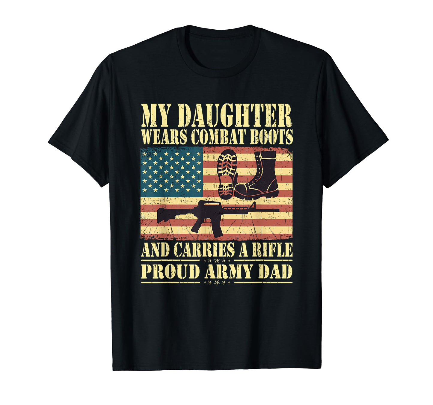 My Daughter Wears Combat Boots Proud T-Shirt - Trendy Graphic for Adults - T-Shirt, Sweatshirt, Hoodie