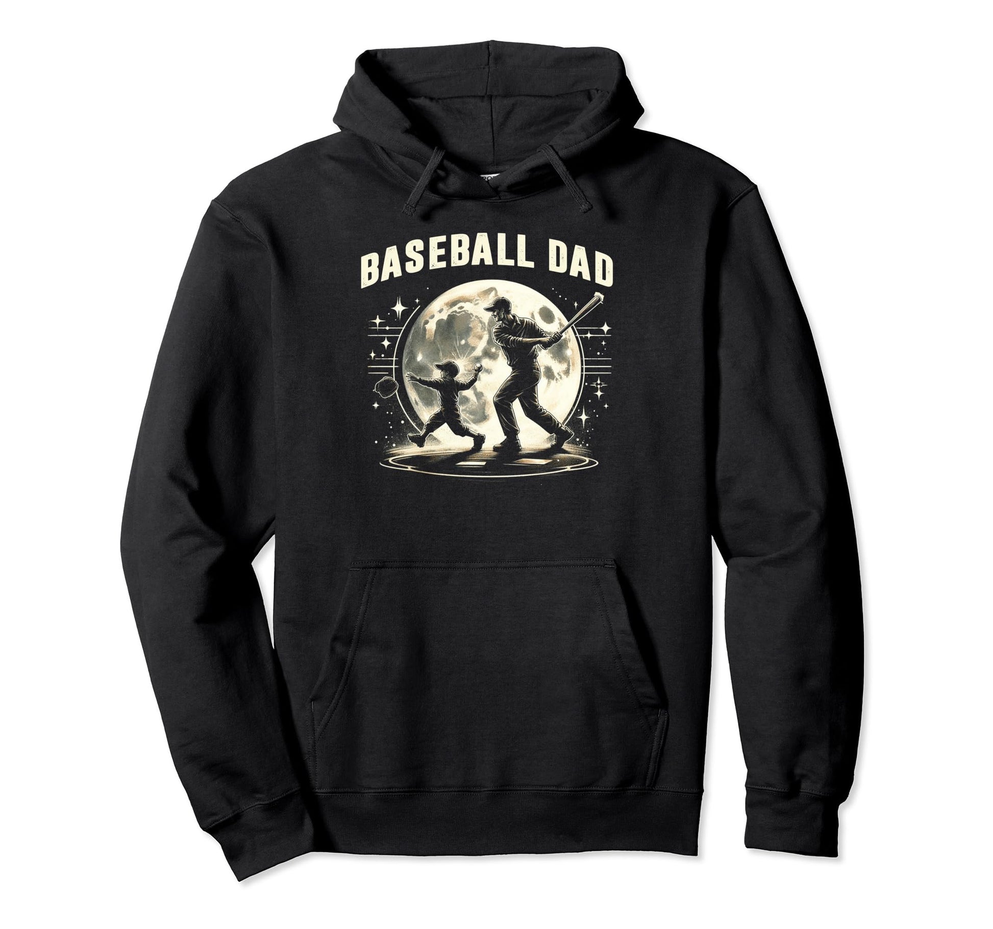 Baseball Dad Fathers Day Hoodie - Novelty Apparel Men Women - T-Shirt, Sweatshirt, Hoodie
