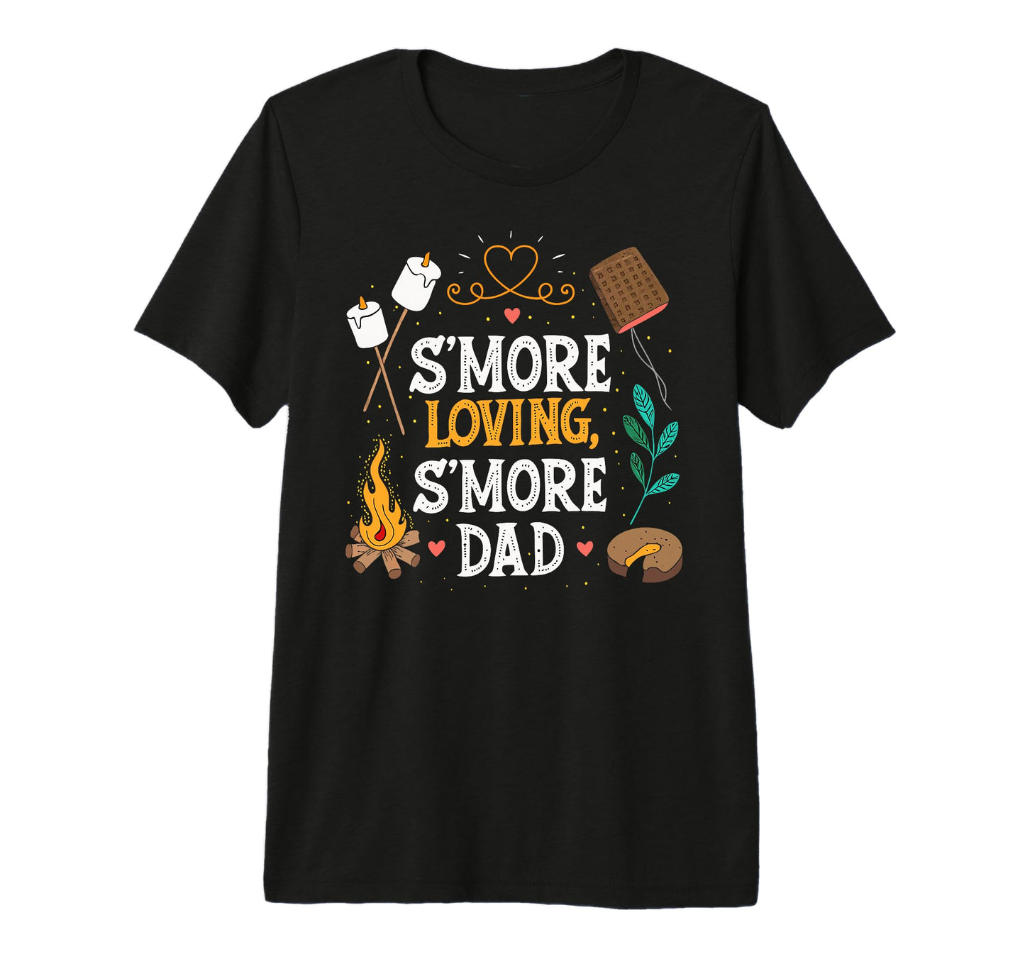 Mens Smore Dad Camping Hiking T-Shirt - Custom Art Print for Adults - T-Shirt, Sweatshirt, Hoodie