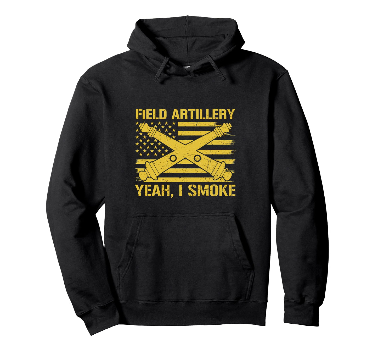 Funny Field Artillery Yeah I Smoke Flag Hoodie - Custom Art Print Unisex - T-Shirt, Sweatshirt, Hoodie