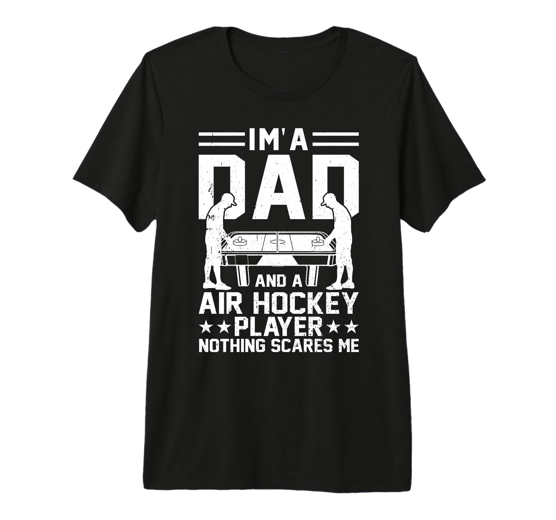 Mens Im Dad And Air Hockey Player T-Shirt - Minimalist Print Men Women - T-Shirt, Sweatshirt, Hoodie