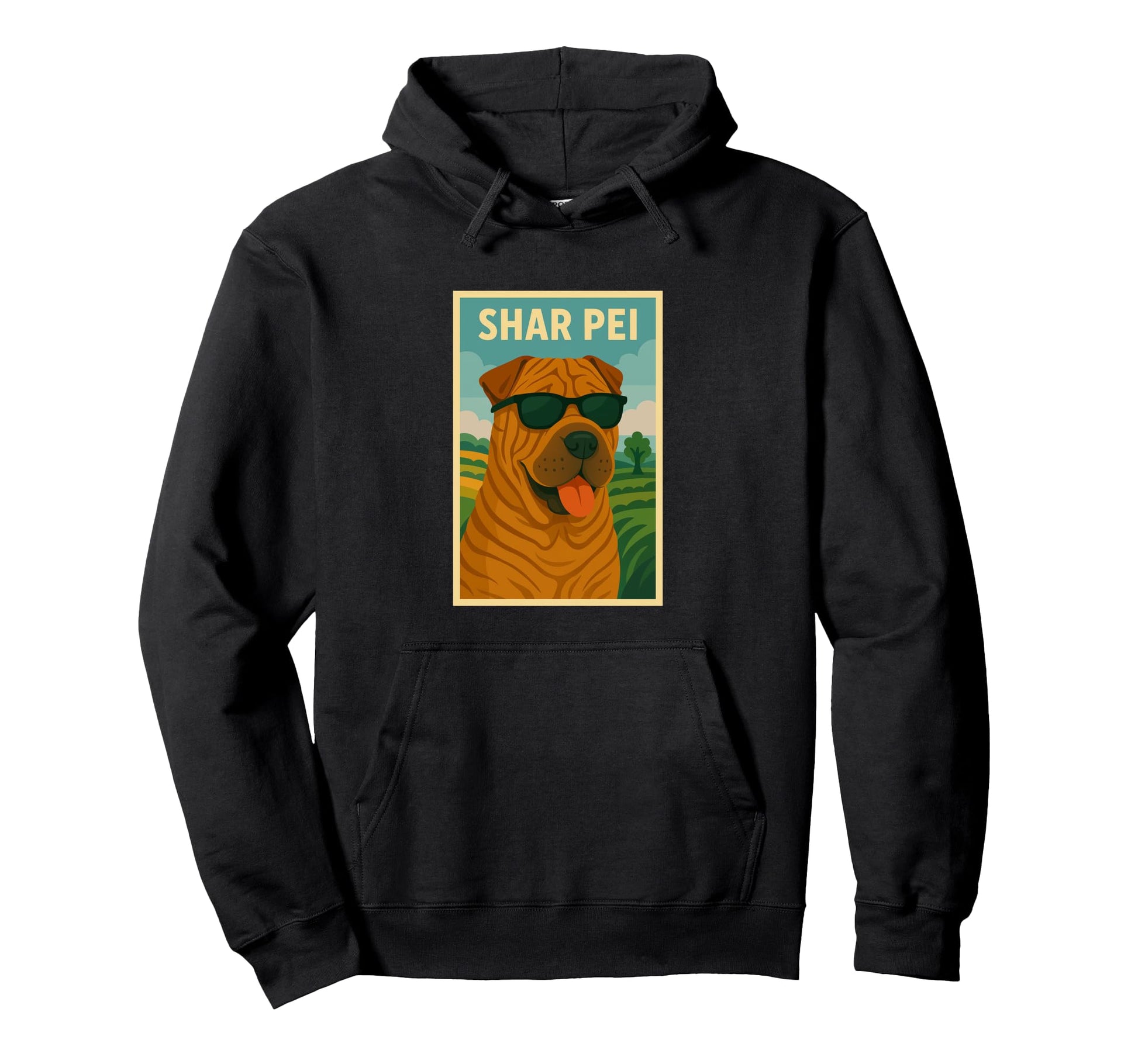 Shar Pei Art Minimalist Pop Art Shar Pei Hoodie - Fun Novelty Design Unisex - T-Shirt, Sweatshirt, Hoodie