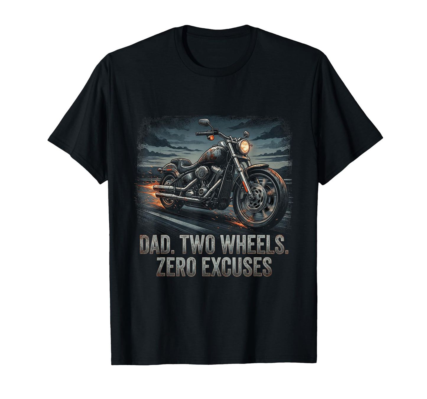 Funny Papa Motorcycle Rider Dad Biker T-Shirt - Fun Novelty Design Unisex - T-Shirt, Sweatshirt, Hoodie