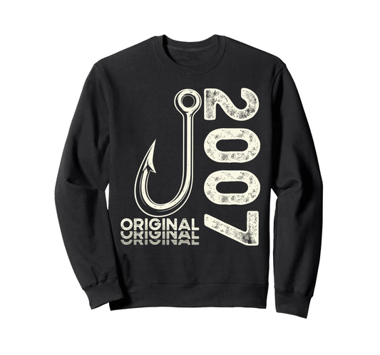 19Th Birthday Fishing Gift Original Sweatshirt - Trendy Graphic for Adults - T-Shirt, Sweatshirt, Hoodie