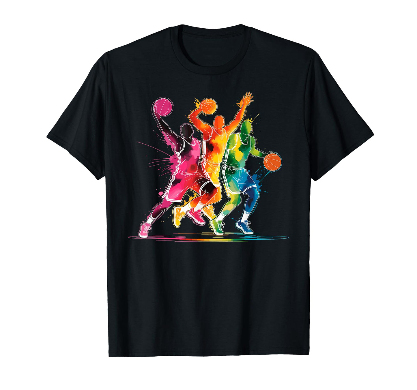 Colorful Graffiti Basketball Players T-Shirt - Custom Art Print Men Women - T-Shirt, Sweatshirt, Hoodie