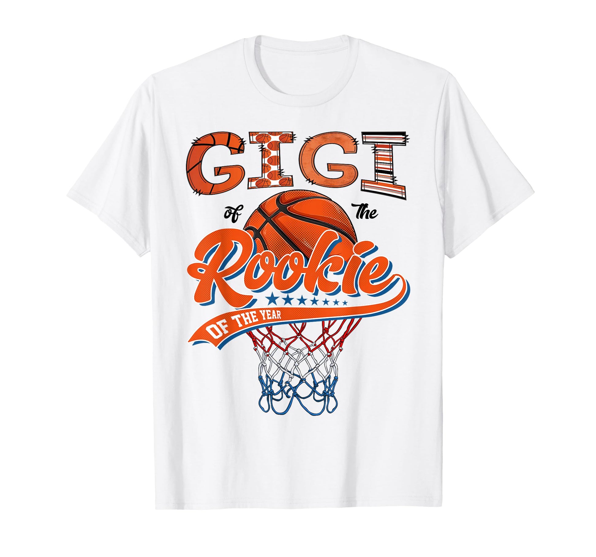 Gigi Rookie 1St Basketball Birthday T-Shirt - Novelty Apparel Men Women - T-Shirt, Sweatshirt, Hoodie