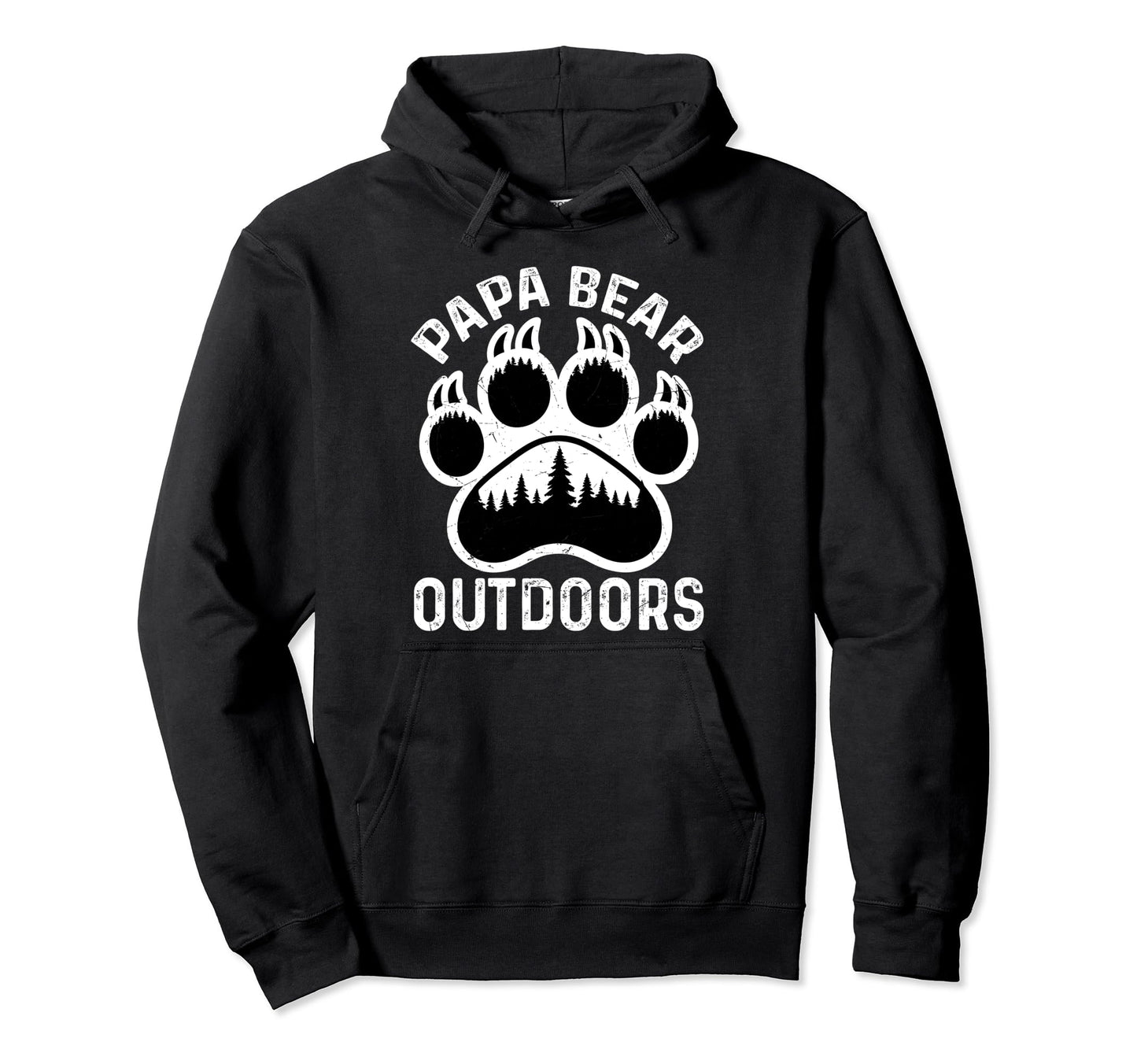 Papa Bear Outdoors Camping Dad Forest Hoodie - Novelty Apparel Men Women - T-Shirt, Sweatshirt, Hoodie