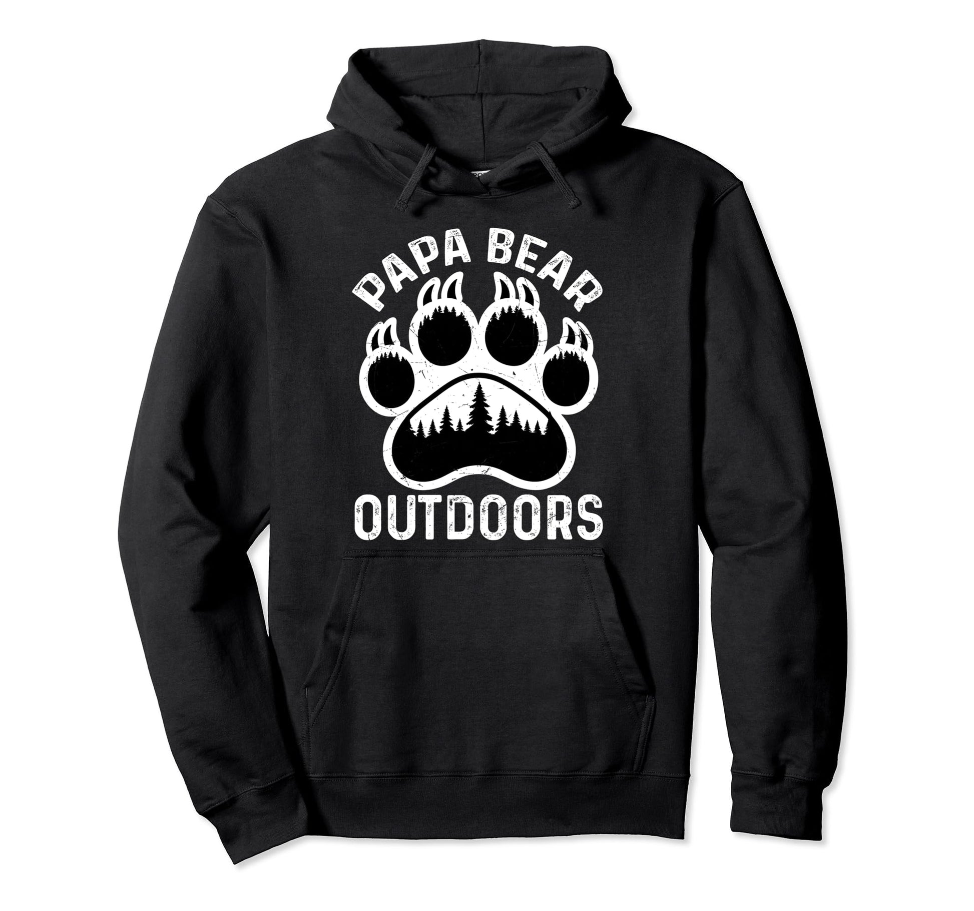 Papa Bear Outdoors Camping Dad Forest Hoodie - Novelty Apparel Men Women - T-Shirt, Sweatshirt, Hoodie