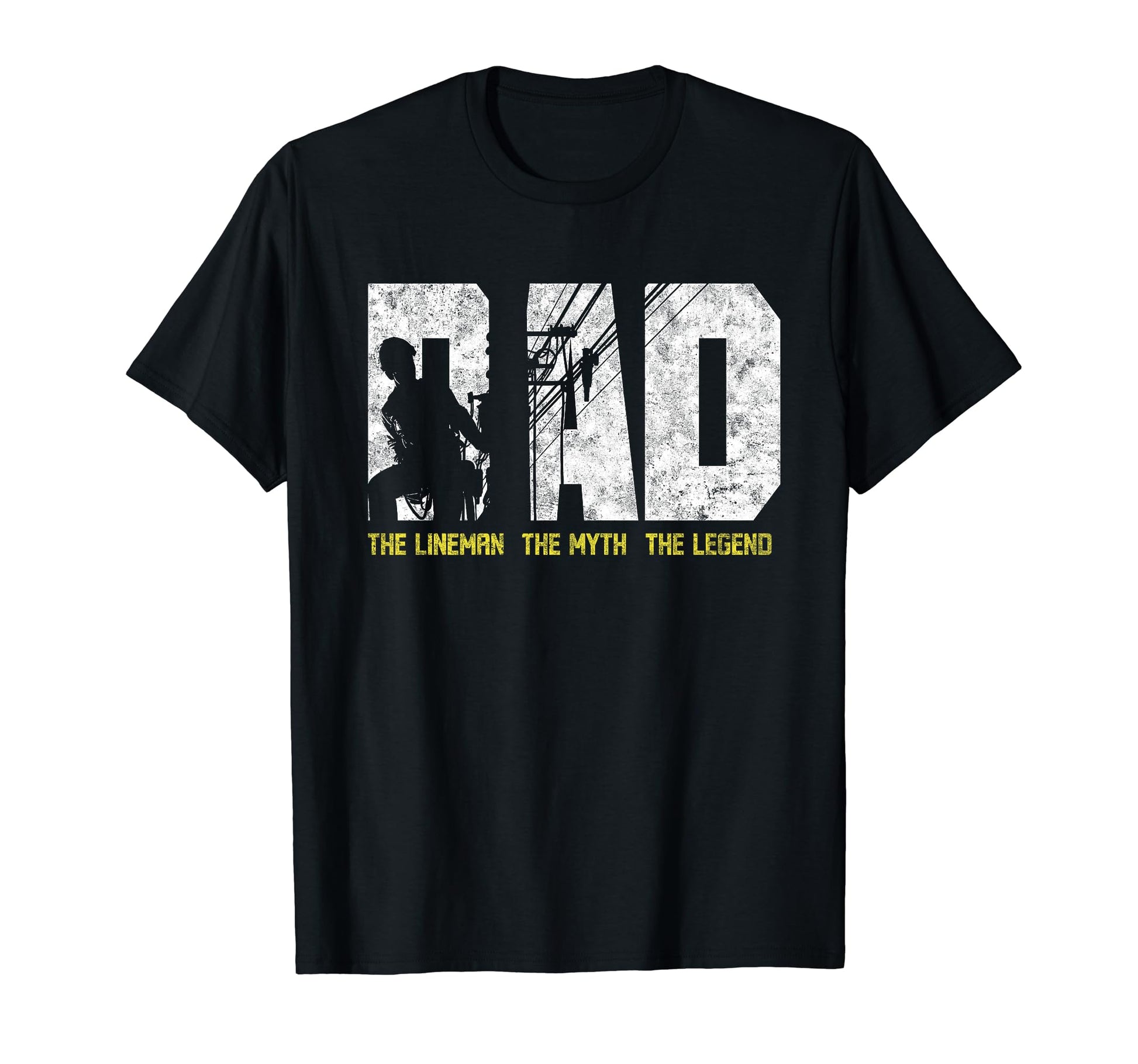 Dad Lineman Myth Legend Fathers Day T-Shirt - Aesthetic Graphic Men Women - T-Shirt, Sweatshirt, Hoodie
