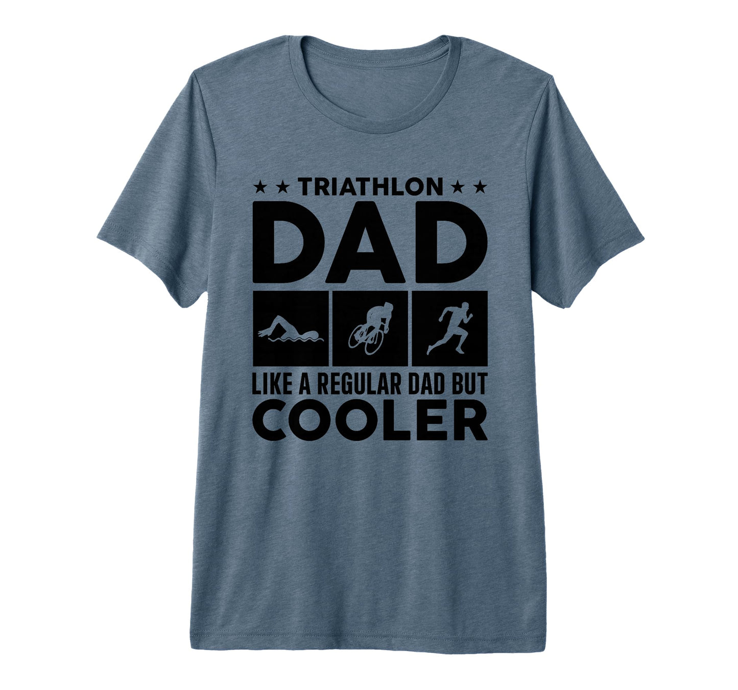 Funny Triathlon Dad Swim Bike Run T-Shirt - Custom Art Print Unisex - T-Shirt, Sweatshirt, Hoodie