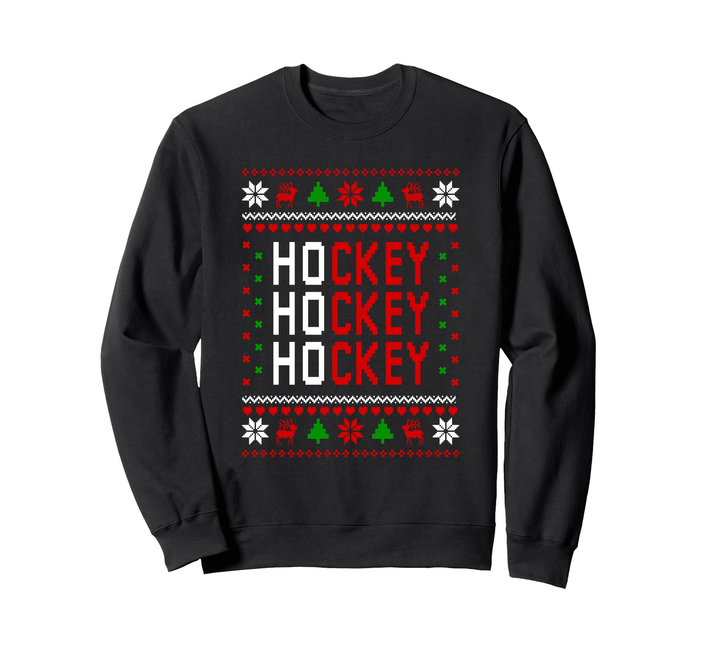 Ho Ho Hockey Funny Hockey Ugly Sweatshirt - Streetwear Style Unisex - T-Shirt, Sweatshirt, Hoodie