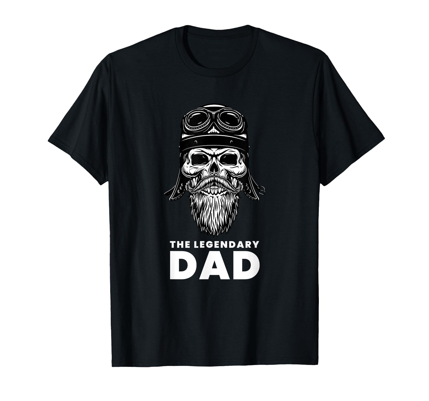 Legendary Dad Skull Moustache T-Shirt - Streetwear Style for Adults - T-Shirt, Sweatshirt, Hoodie