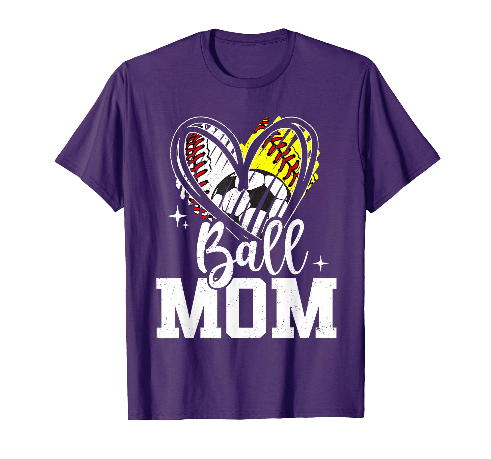 Ball Mom Baseball Softball Soccer Mom T-Shirt - Minimalist Print Unisex - T-Shirt, Sweatshirt, Hoodie
