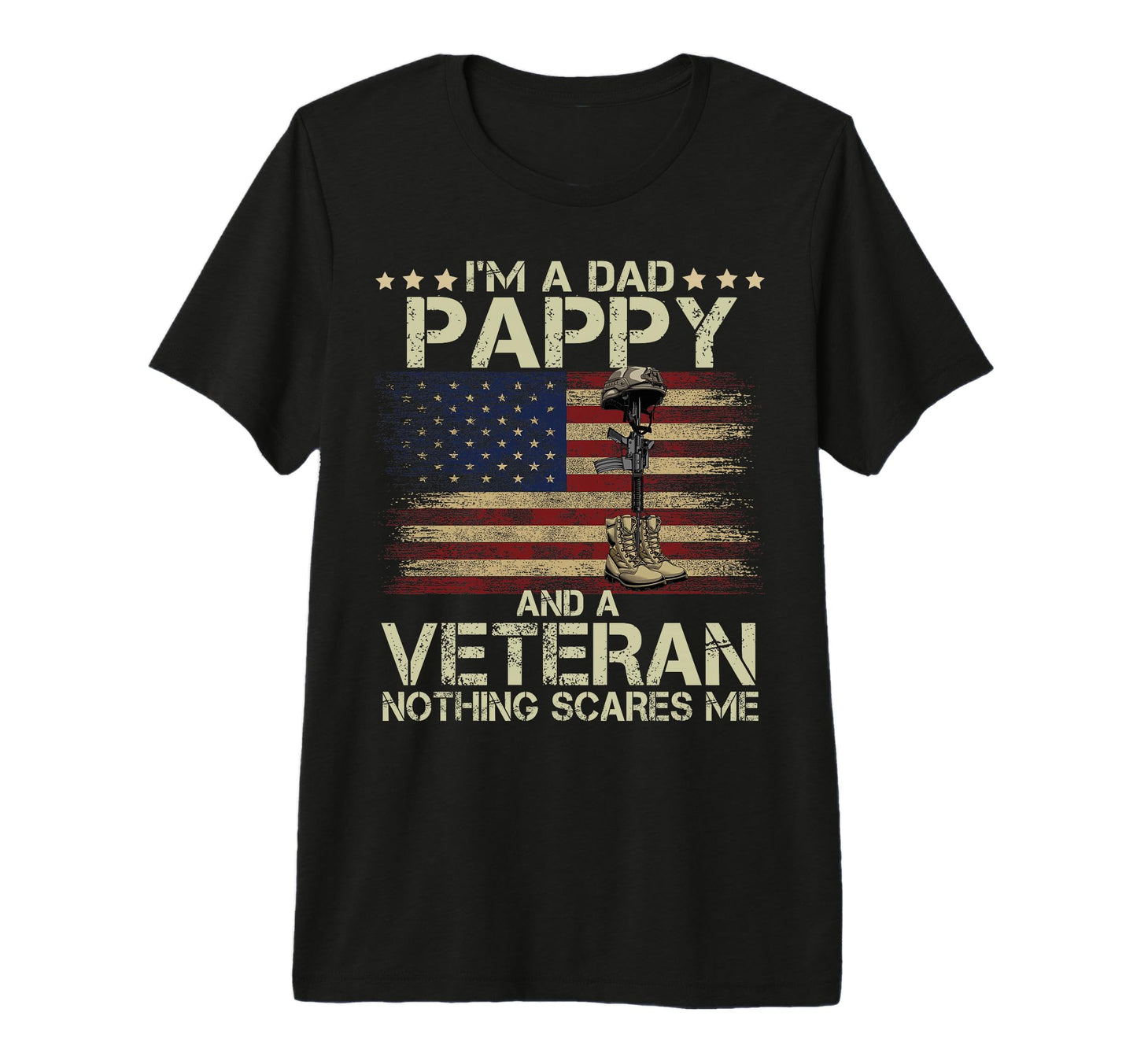 Mens Dad Pappy And Veteran Nothing T-Shirt - Trendy Graphic Men Women - T-Shirt, Sweatshirt, Hoodie