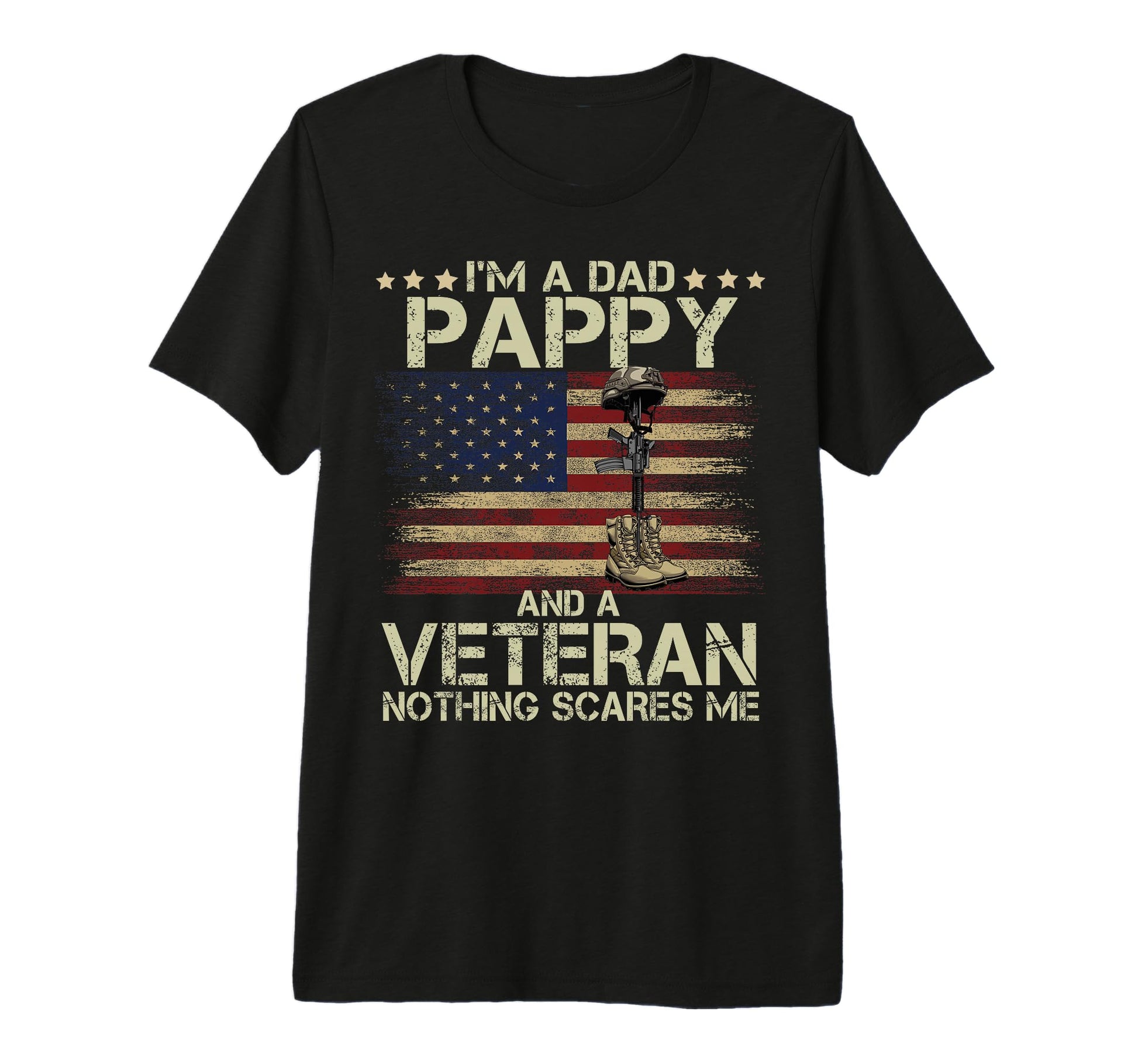 Mens Dad Pappy And Veteran Nothing T-Shirt - Trendy Graphic Men Women - T-Shirt, Sweatshirt, Hoodie