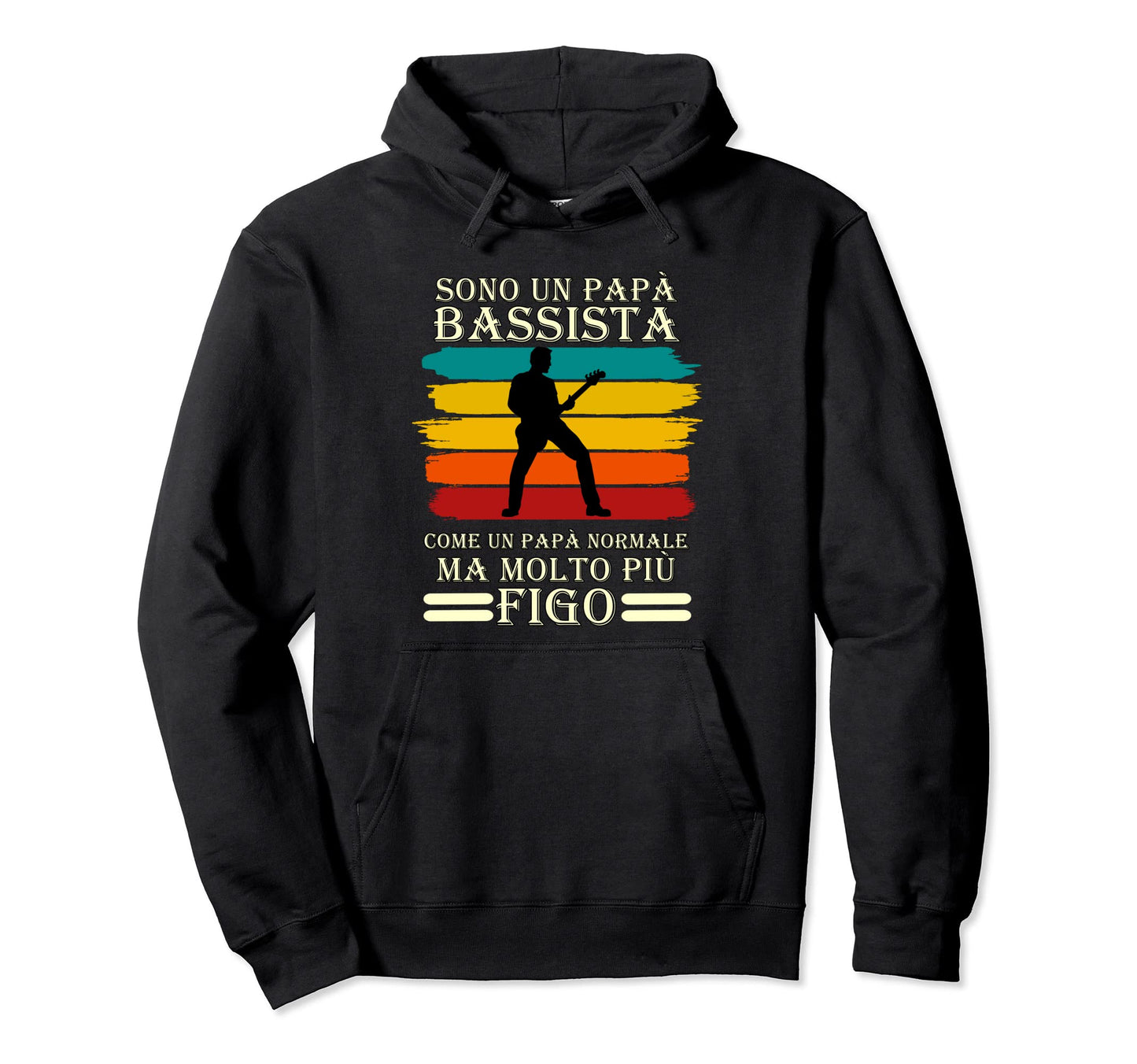 Bassist Dad Like Normal But Much Cooler Dad Hoodie - Graphic Print Unisex - T-Shirt, Sweatshirt, Hoodie