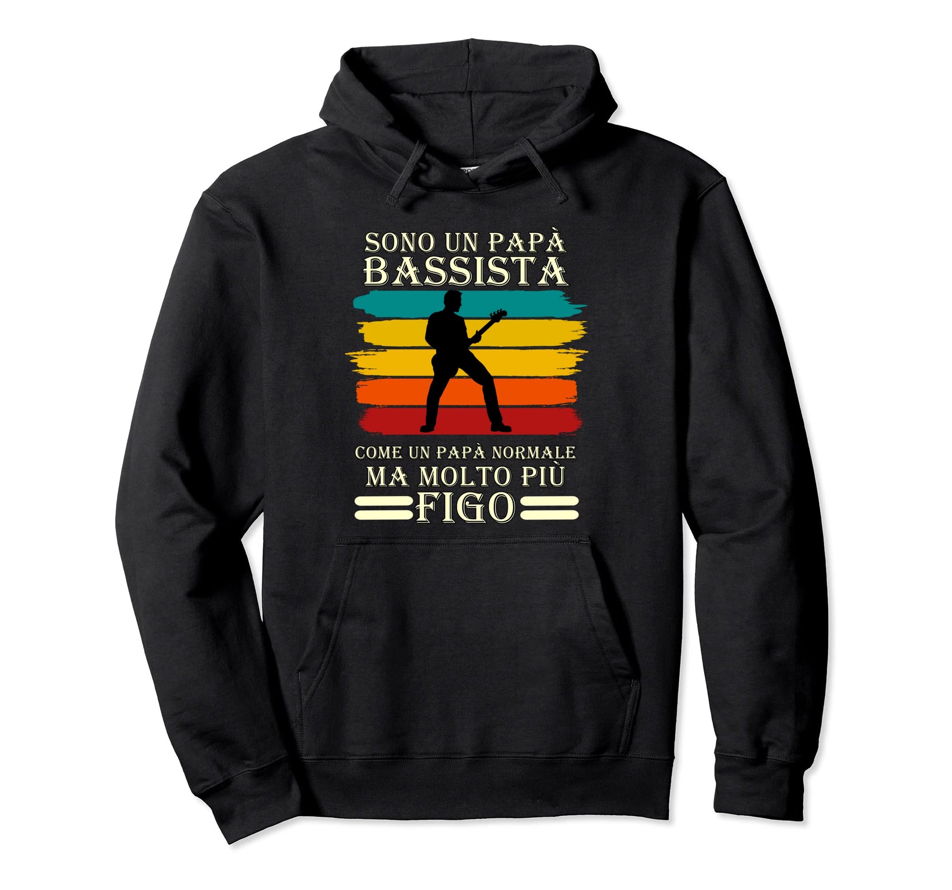 Bassist Dad Like Normal But Much Cooler Dad Hoodie - Graphic Print Unisex - T-Shirt, Sweatshirt, Hoodie