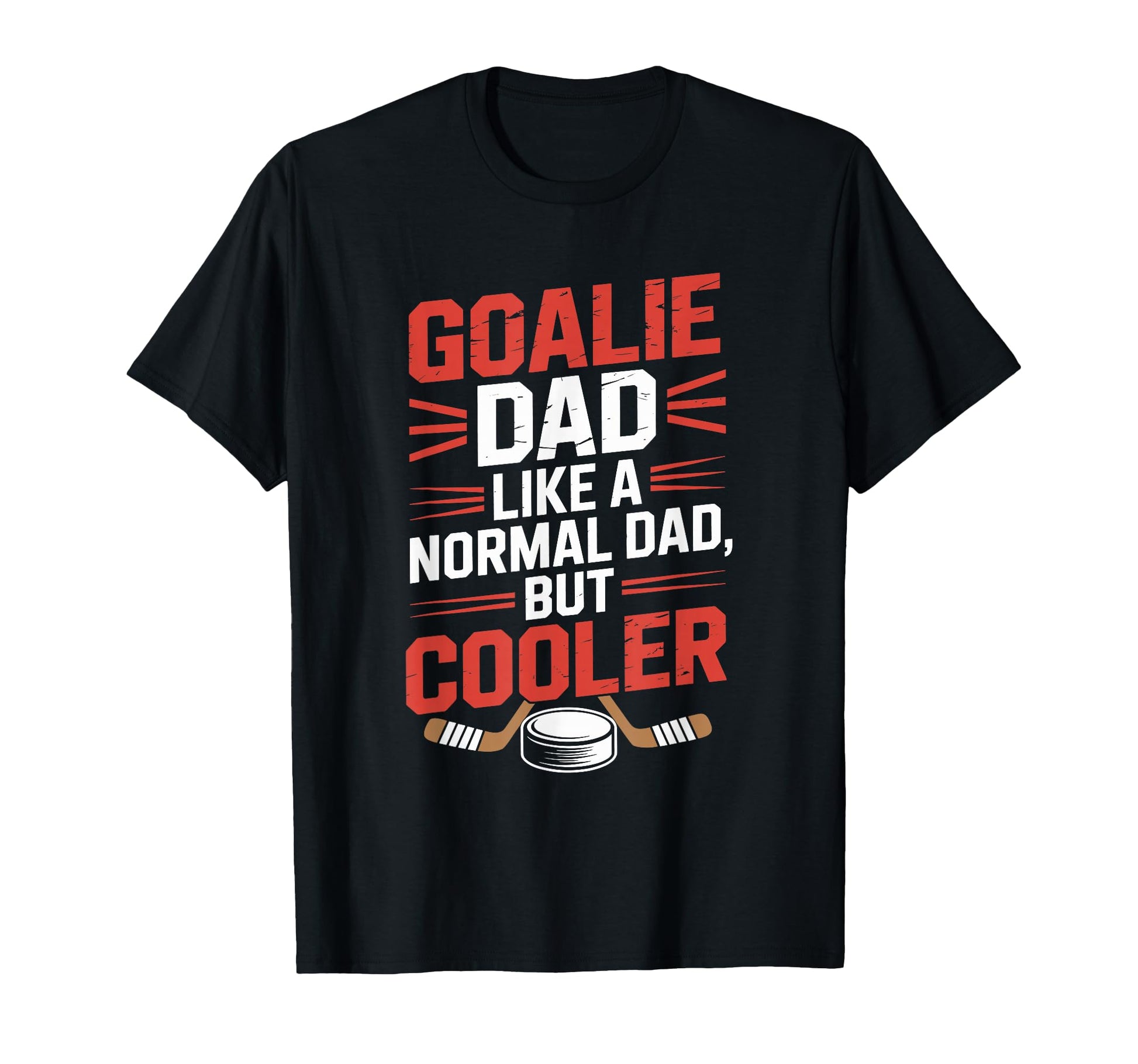 Ice Hockey Father Goalie Dad Like T-Shirt - Minimalist Print Men Women - T-Shirt, Sweatshirt, Hoodie