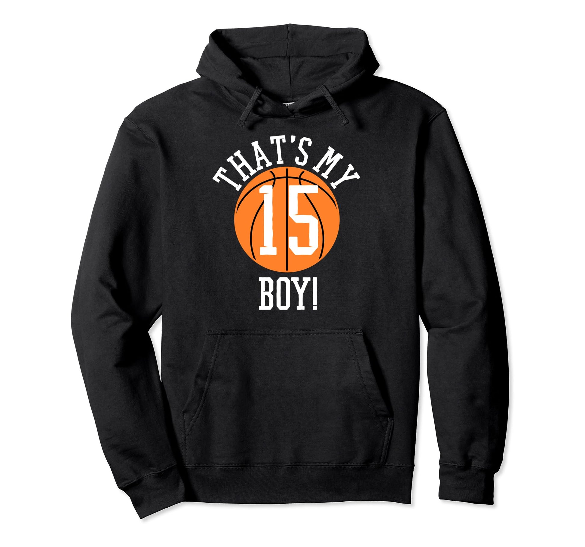 My 15 Basketball Number 15 Jersey Hoodie - Fun Novelty Design Unisex - T-Shirt, Sweatshirt, Hoodie