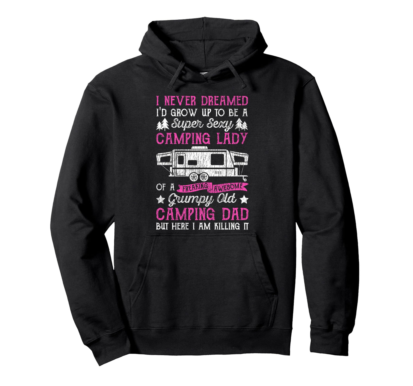 Motorhome Camping Wife Dad Caravan Rv Hoodie - Trendy Graphic Unisex - T-Shirt, Sweatshirt, Hoodie