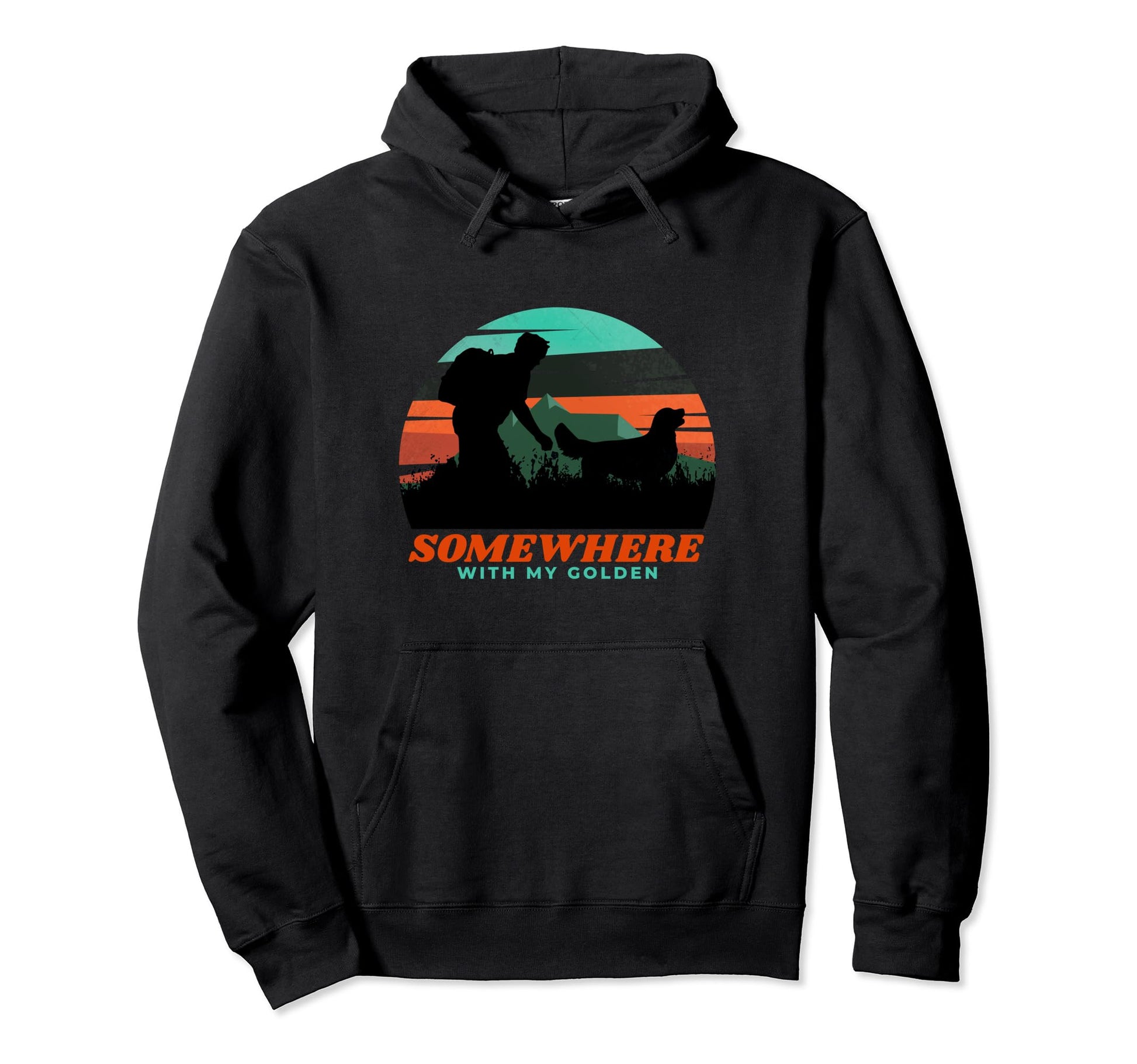 Somewhere My Golden Retriever Funny Hoodie - Aesthetic Graphic Men Women - T-Shirt, Sweatshirt, Hoodie