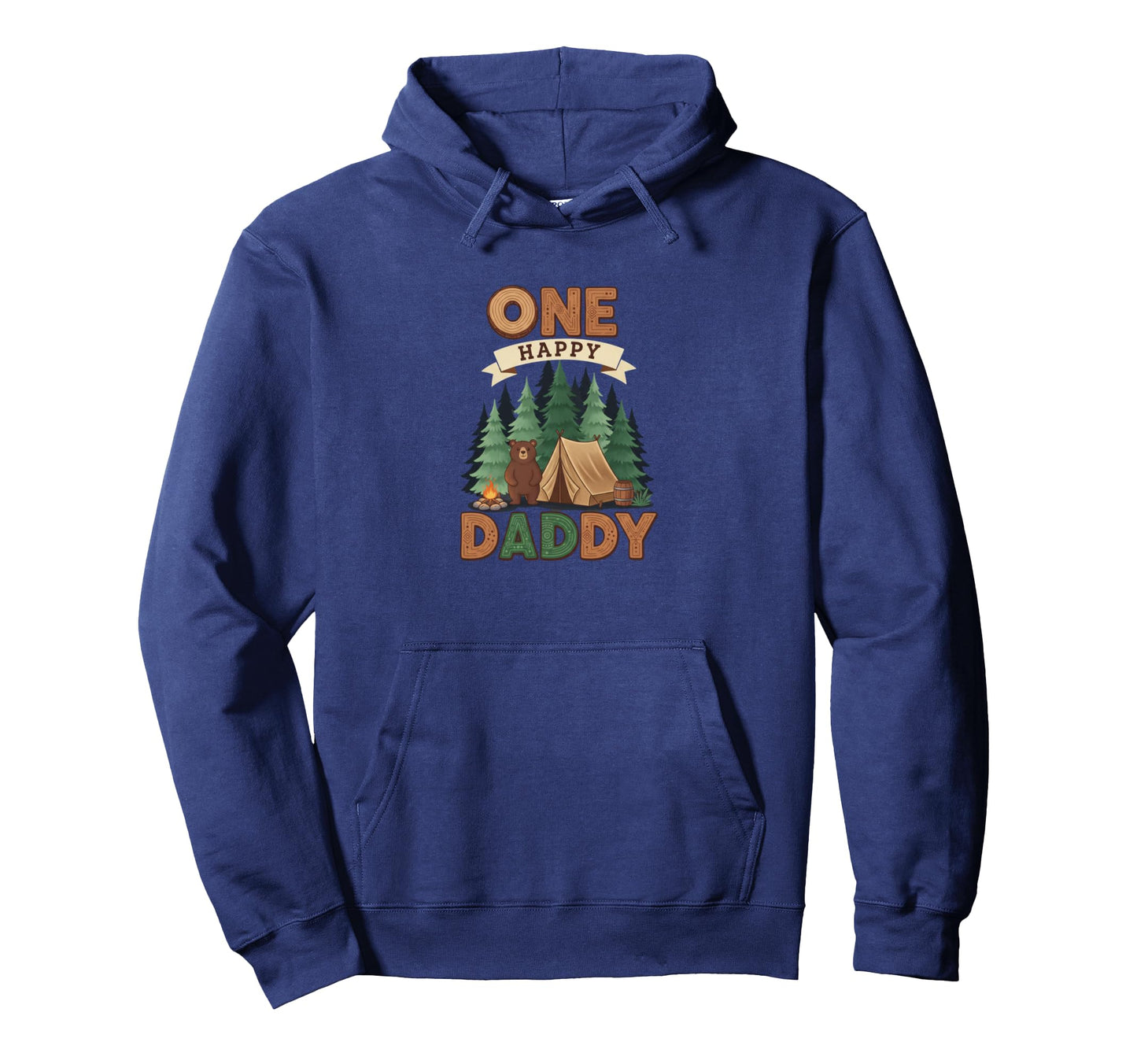 One Happy Daddy Dad First Birthday Hoodie - Minimalist Print for Adults - T-Shirt, Sweatshirt, Hoodie