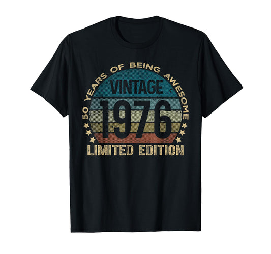 50 Year Old Gifts 1976 50Th Birthday T-Shirt - Unique Graphic Men Women - T-Shirt, Sweatshirt, Hoodie
