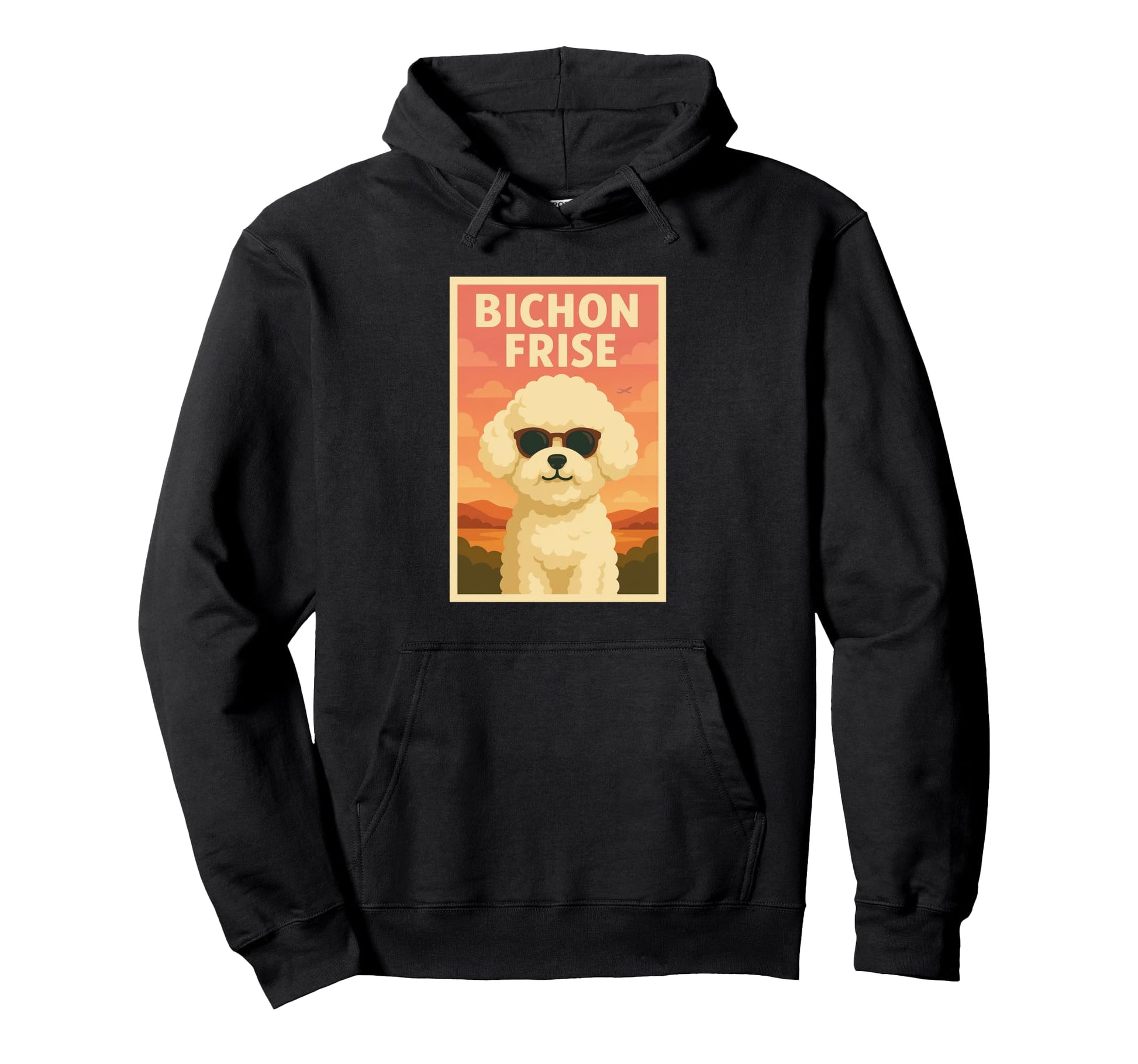 Bichon Frise Art Pop Art Bichon Hoodie - Minimalist Print for Adults - T-Shirt, Sweatshirt, Hoodie