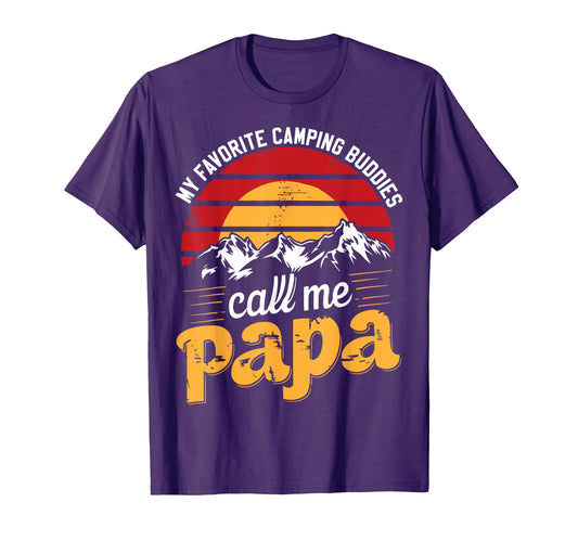 Camping Buddies Call Papa Dad Grandpa T-Shirt - Graphic Print Men Women - T-Shirt, Sweatshirt, Hoodie