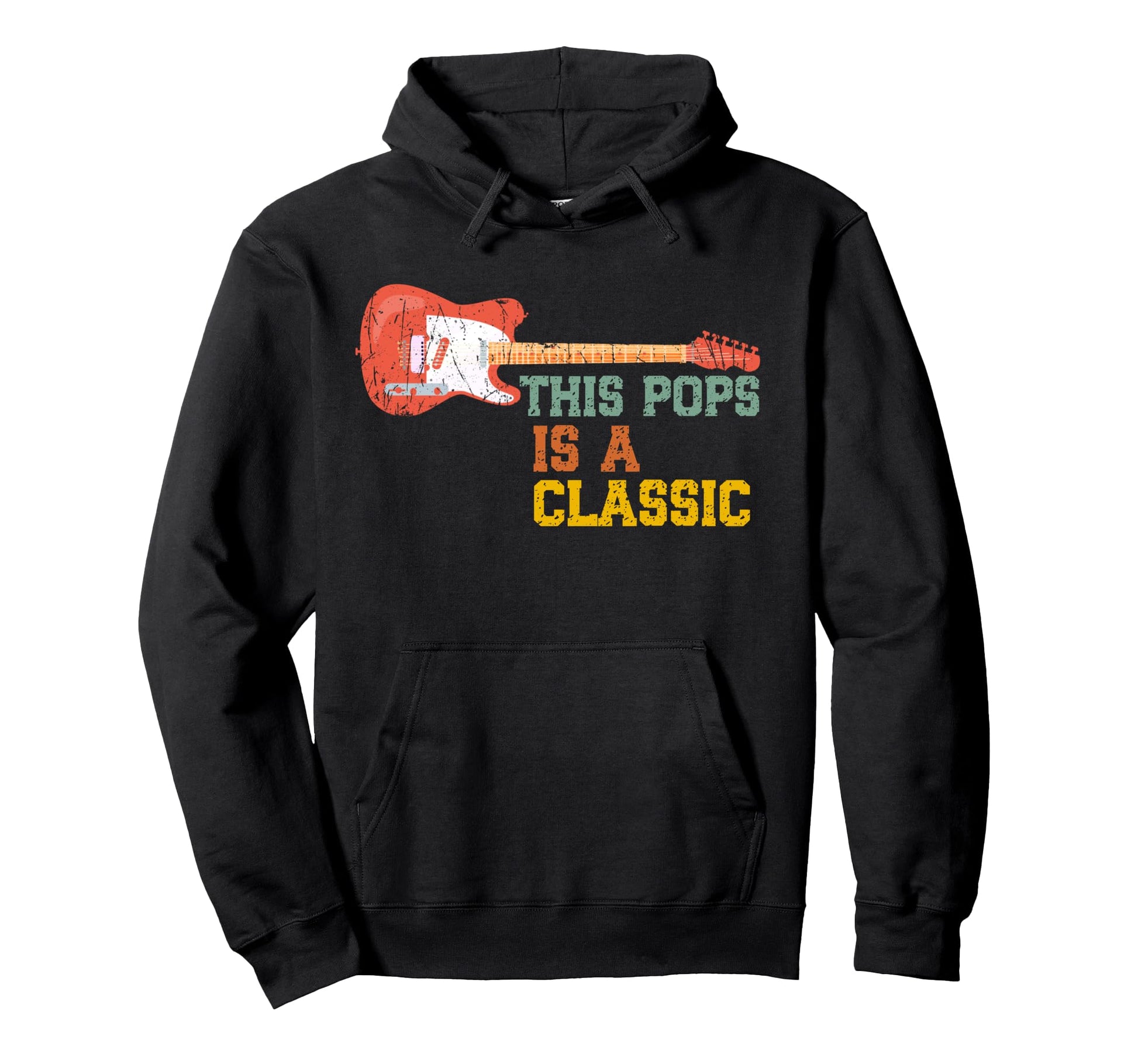 This Pops Is Guitar Fathers Day Hoodie - Graphic Print for Adults - T-Shirt, Sweatshirt, Hoodie