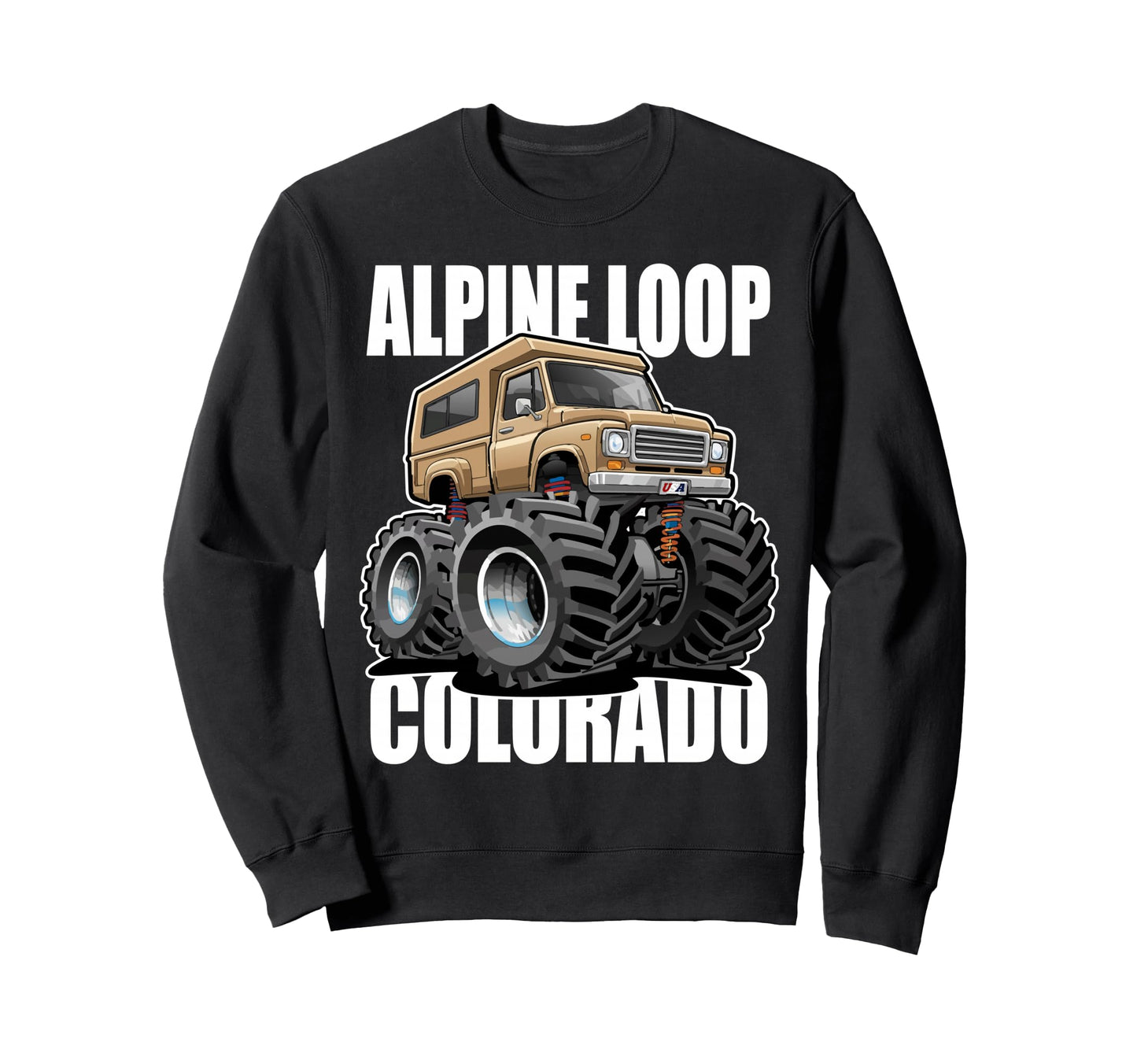 Alpine Loop Colorado Overlanding Cartoon Sweatshirt - Graphic Print Unisex - T-Shirt, Sweatshirt, Hoodie