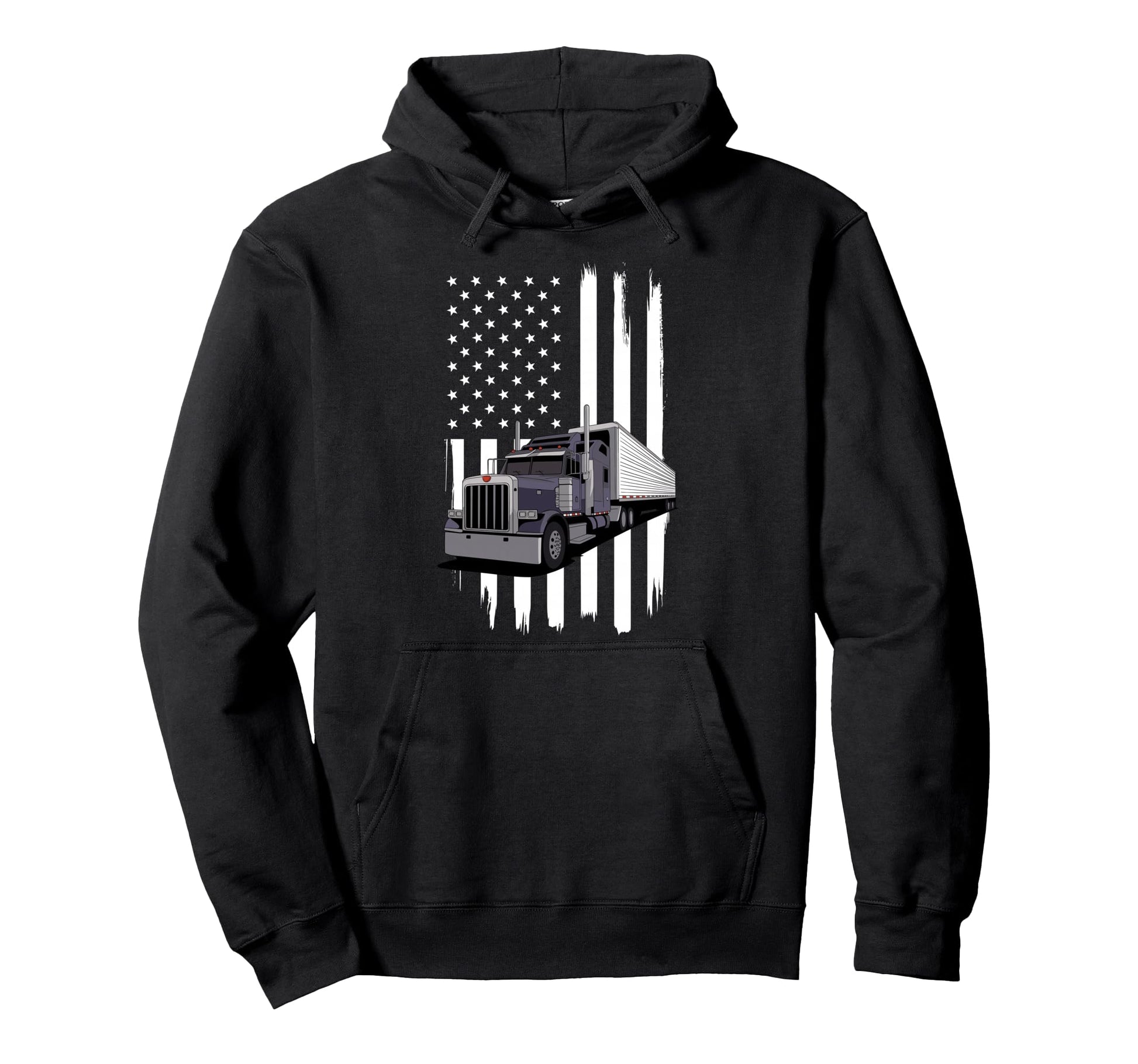 Funny Trucker Art Big Rig Trucker Hoodie - Streetwear Style for Adults - T-Shirt, Sweatshirt, Hoodie