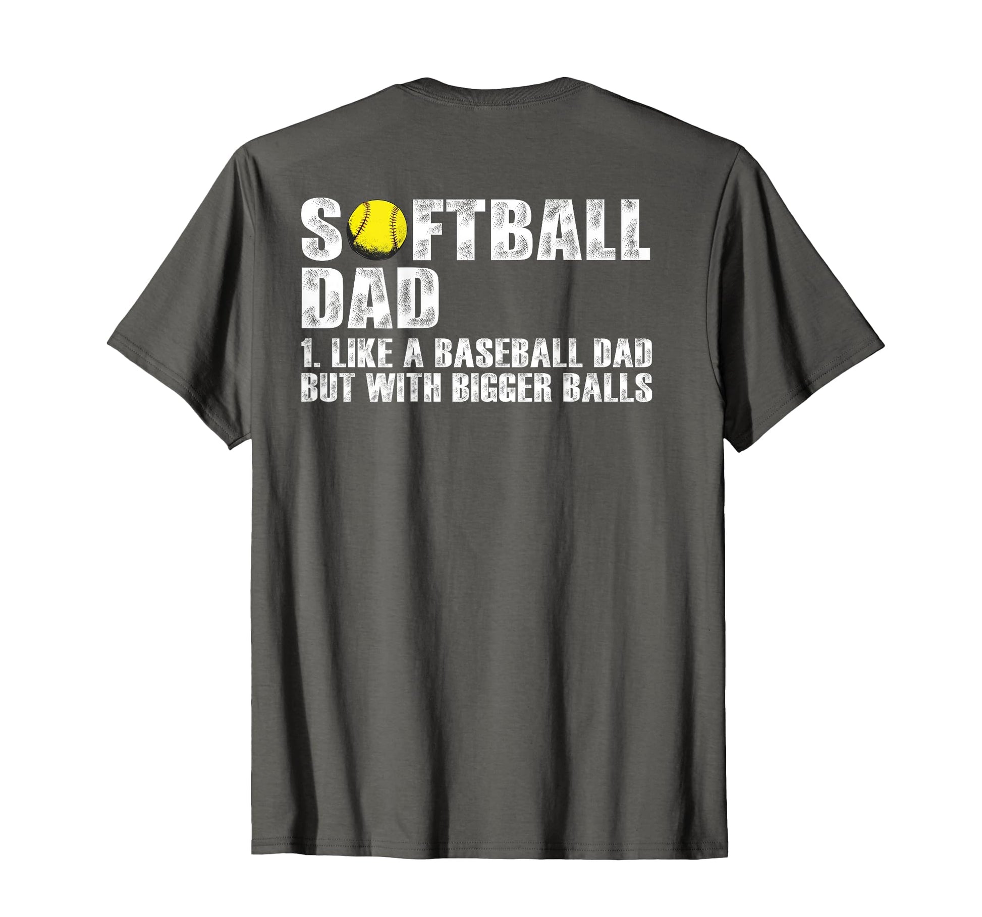 Back Softball Dad Like Baseball Dad T-Shirt - Custom Art Print Unisex - T-Shirt, Sweatshirt, Hoodie