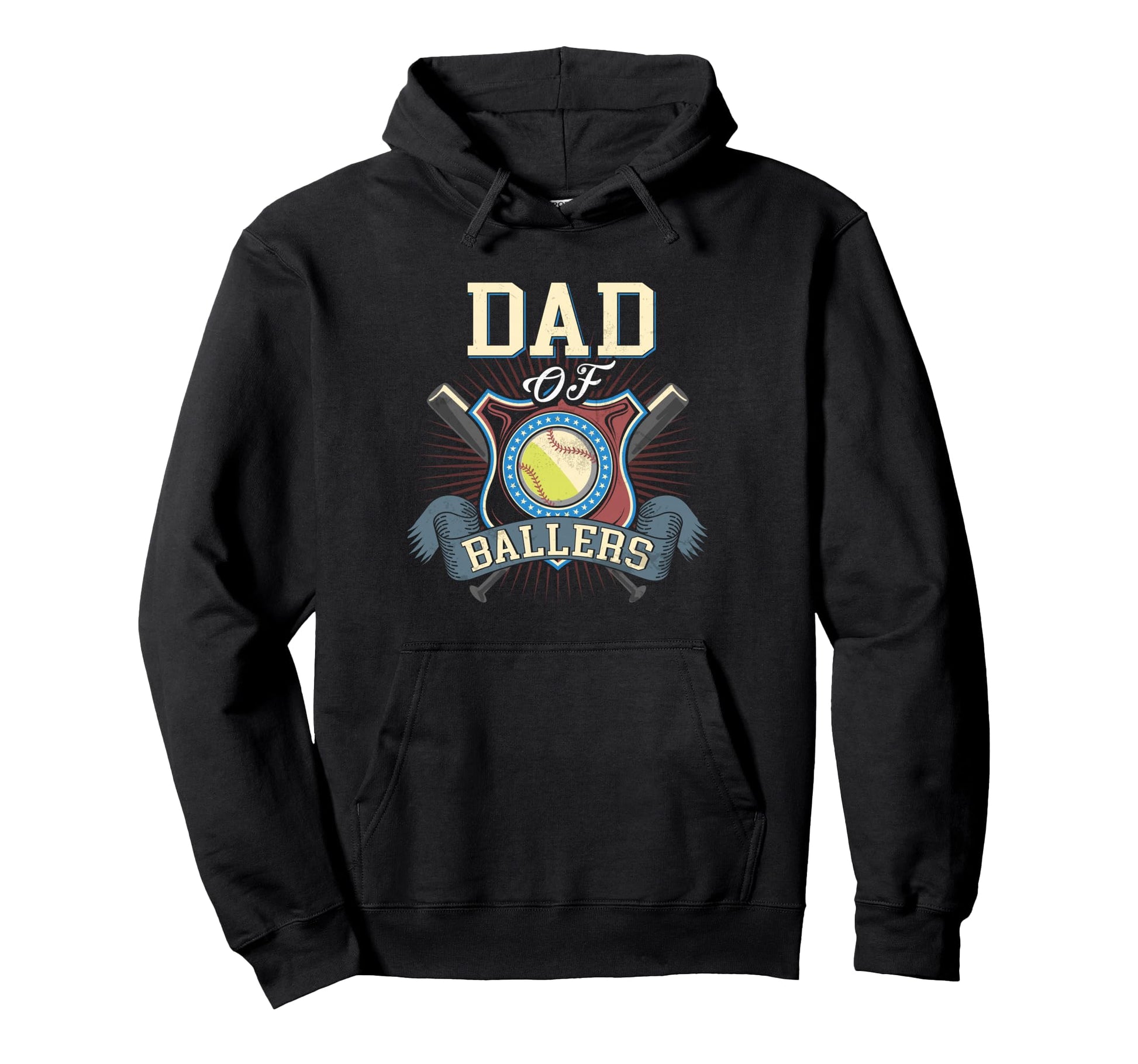 Dad Ballers Volleyball Baseball Hoodie - Casual Everyday Wear Men Women - T-Shirt, Sweatshirt, Hoodie