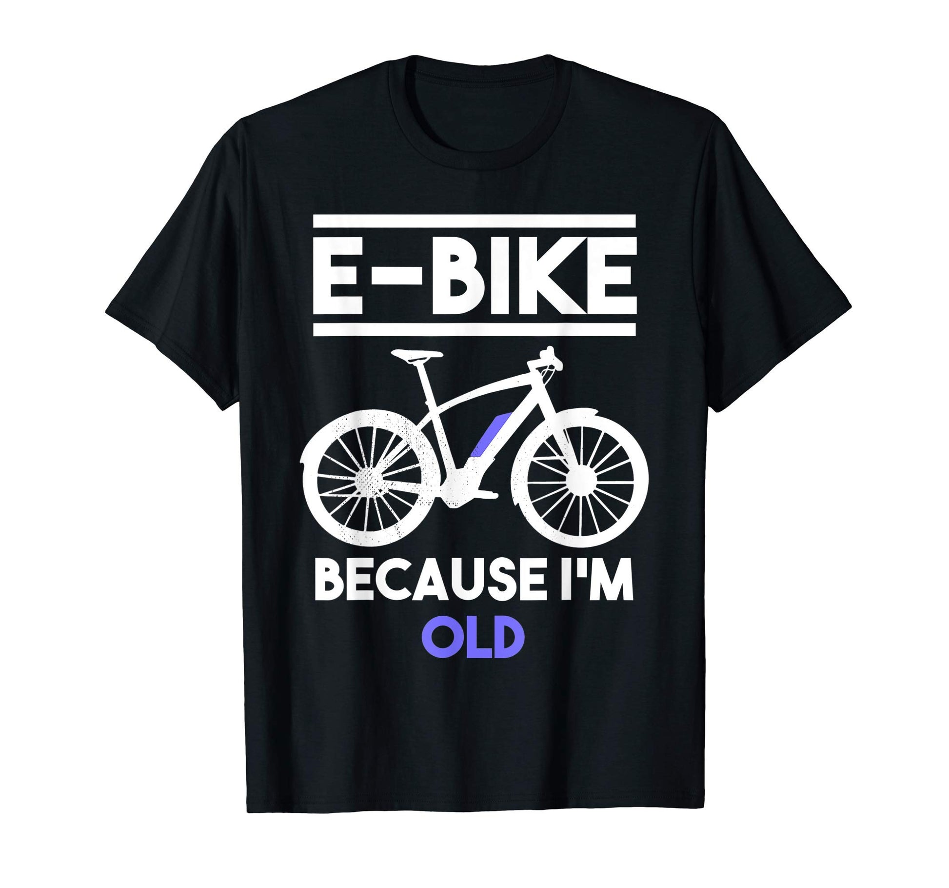 E Bike Funny Old Father Cyclist Bicylce T-Shirt - Unique Graphic for Adults - T-Shirt, Sweatshirt, Hoodie