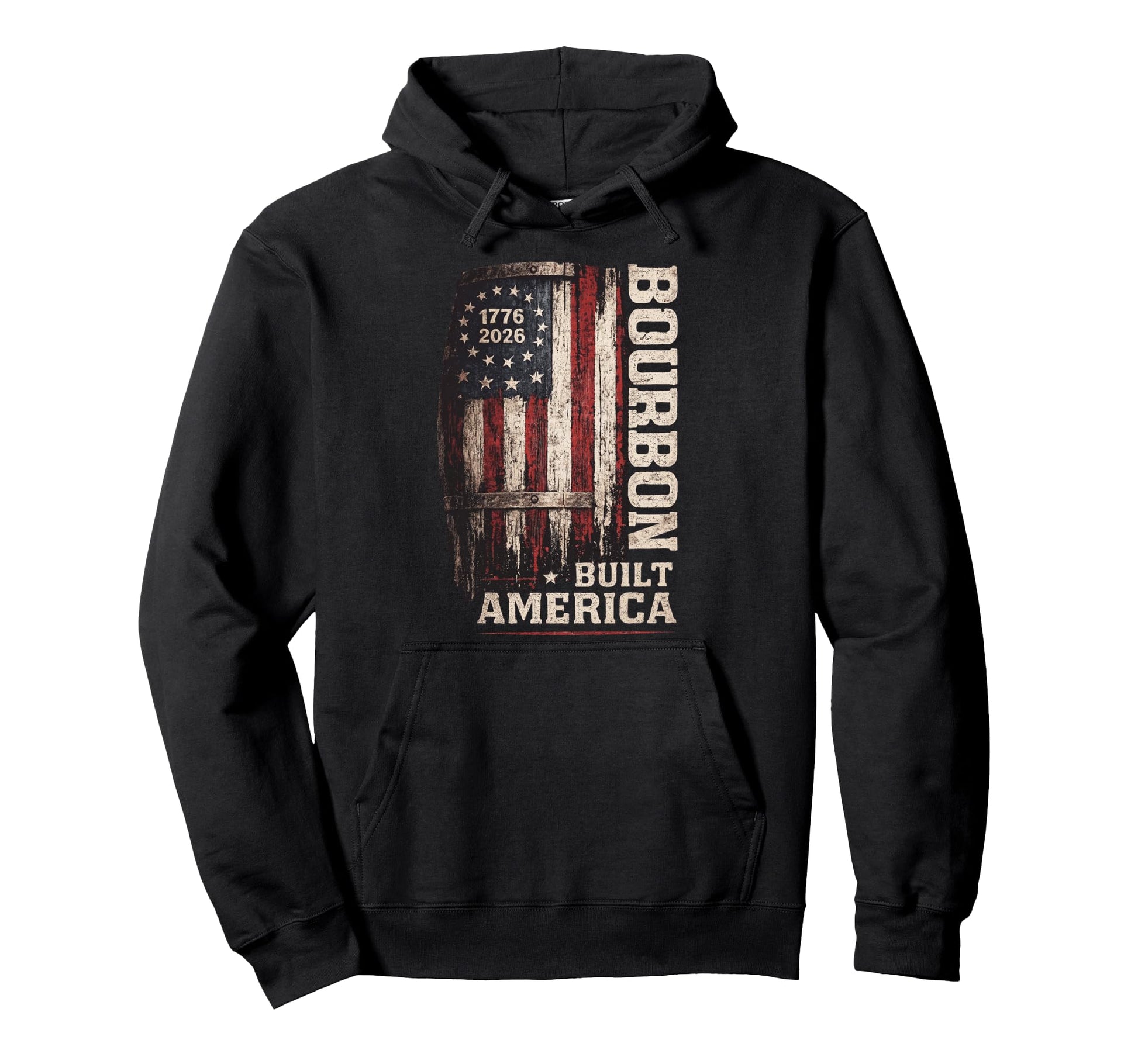 Bourbon Built America Patriotic Hoodie - Aesthetic Graphic for Adults - T-Shirt, Sweatshirt, Hoodie