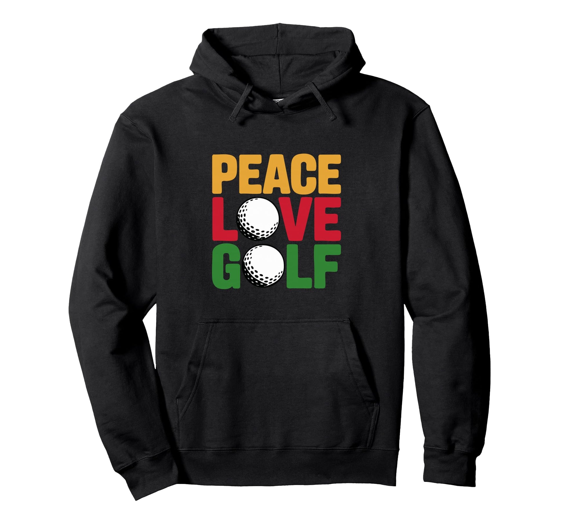 Peace Love Golf Golf Ball Golfer Fan Hoodie - Streetwear Style Men Women - T-Shirt, Sweatshirt, Hoodie