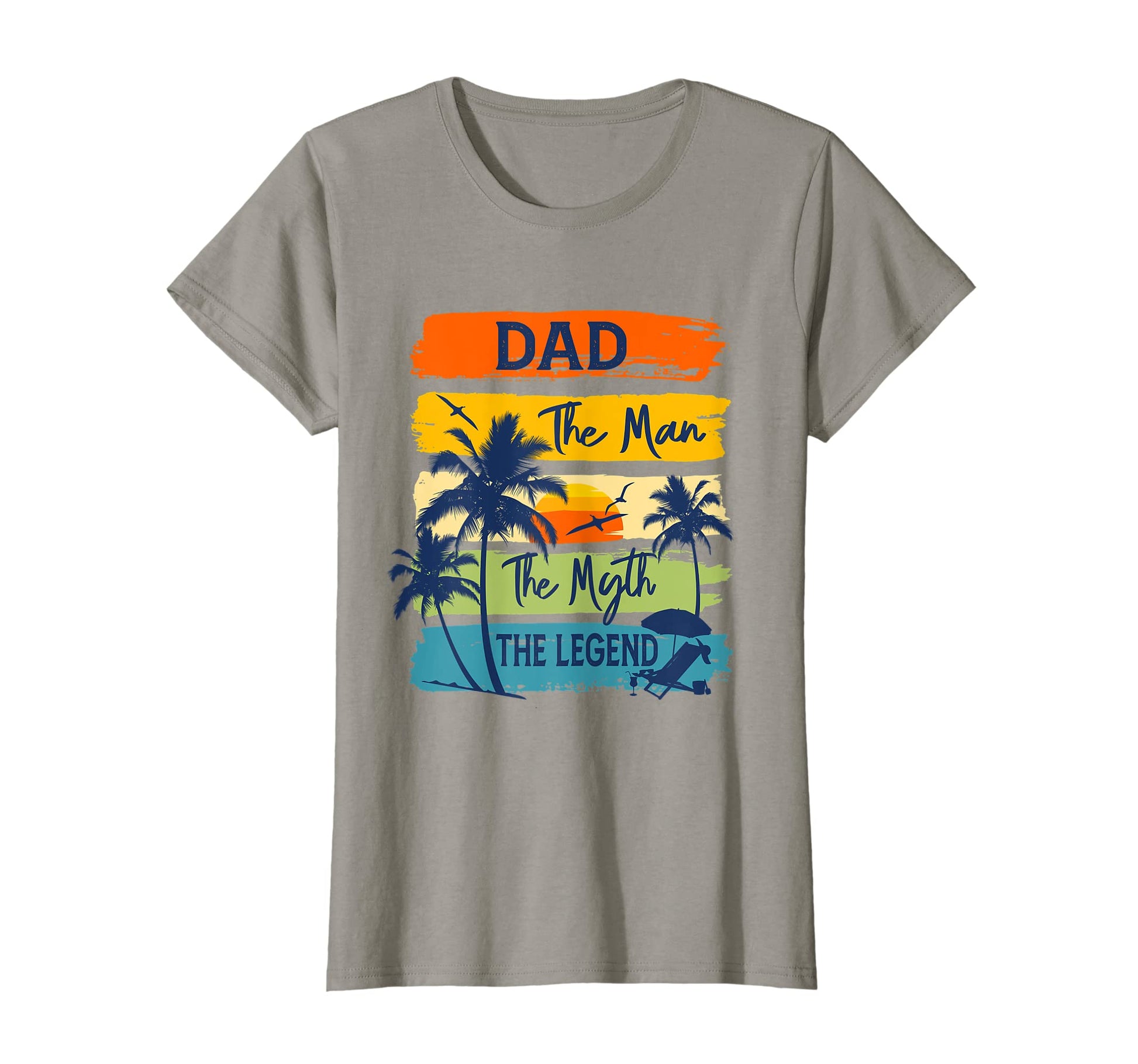 Womens Dad Myth Legend Beach Summer T-Shirt - Aesthetic Graphic Men Women - T-Shirt, Sweatshirt, Hoodie
