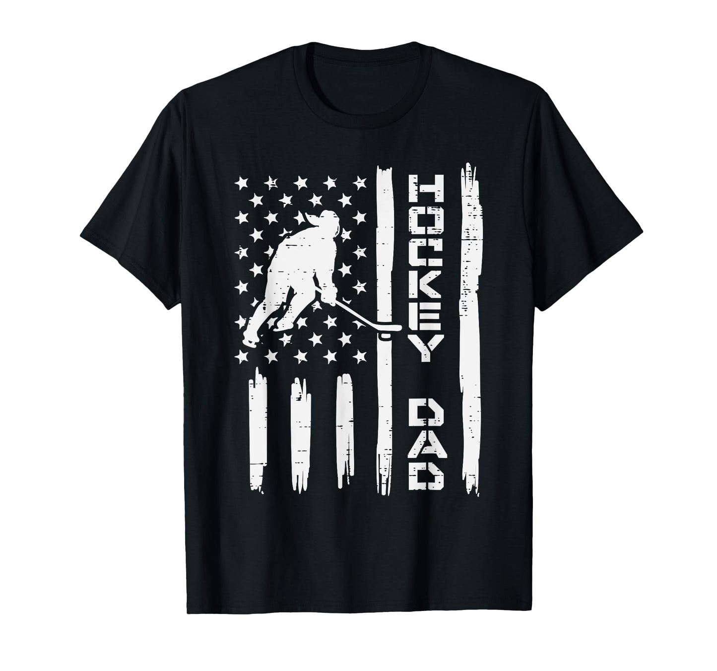 Us Flag Ice Hockey Dad Patriotic Goalie T-Shirt - Novelty Apparel Unisex - T-Shirt, Sweatshirt, Hoodie