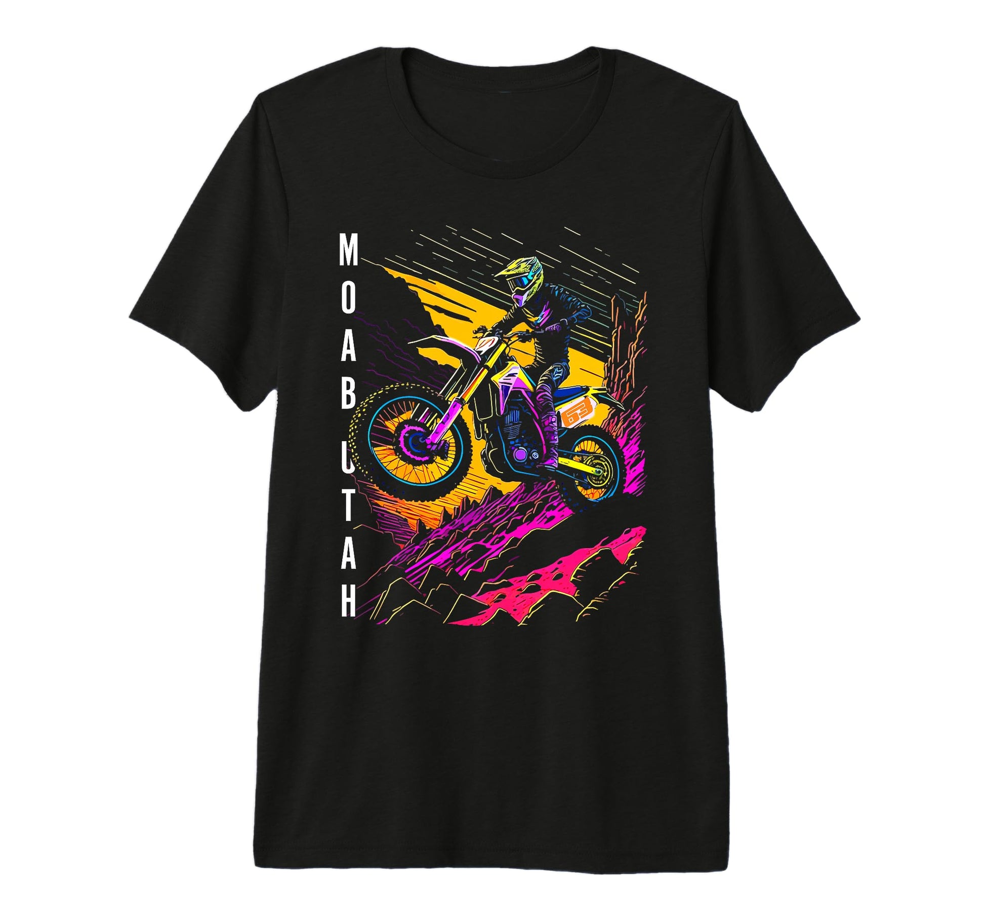 Moab Utah Motocross Dirt Bike T-Shirt - Novelty Apparel for Adults - T-Shirt, Sweatshirt, Hoodie