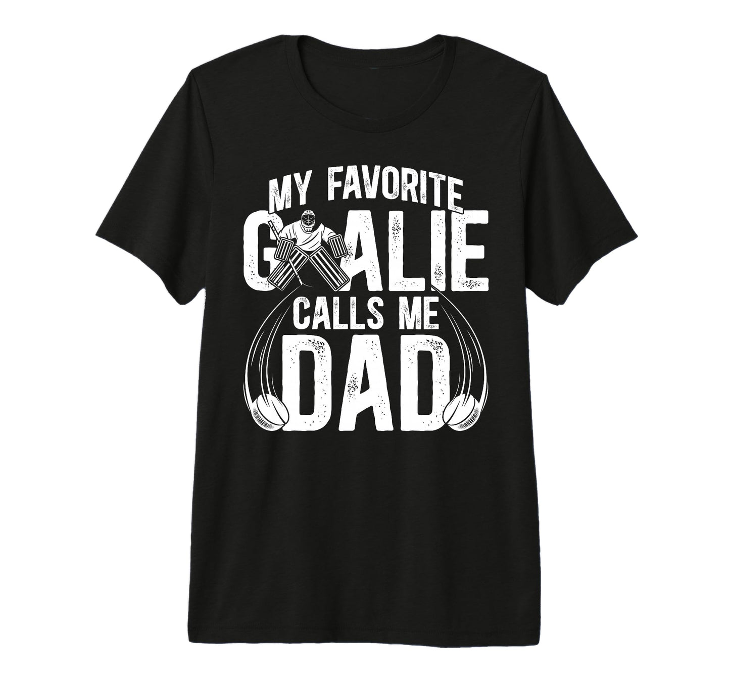 Mens My Favorite Ice Hockey Goalie T-Shirt - Fun Novelty Design for Adults - T-Shirt, Sweatshirt, Hoodie