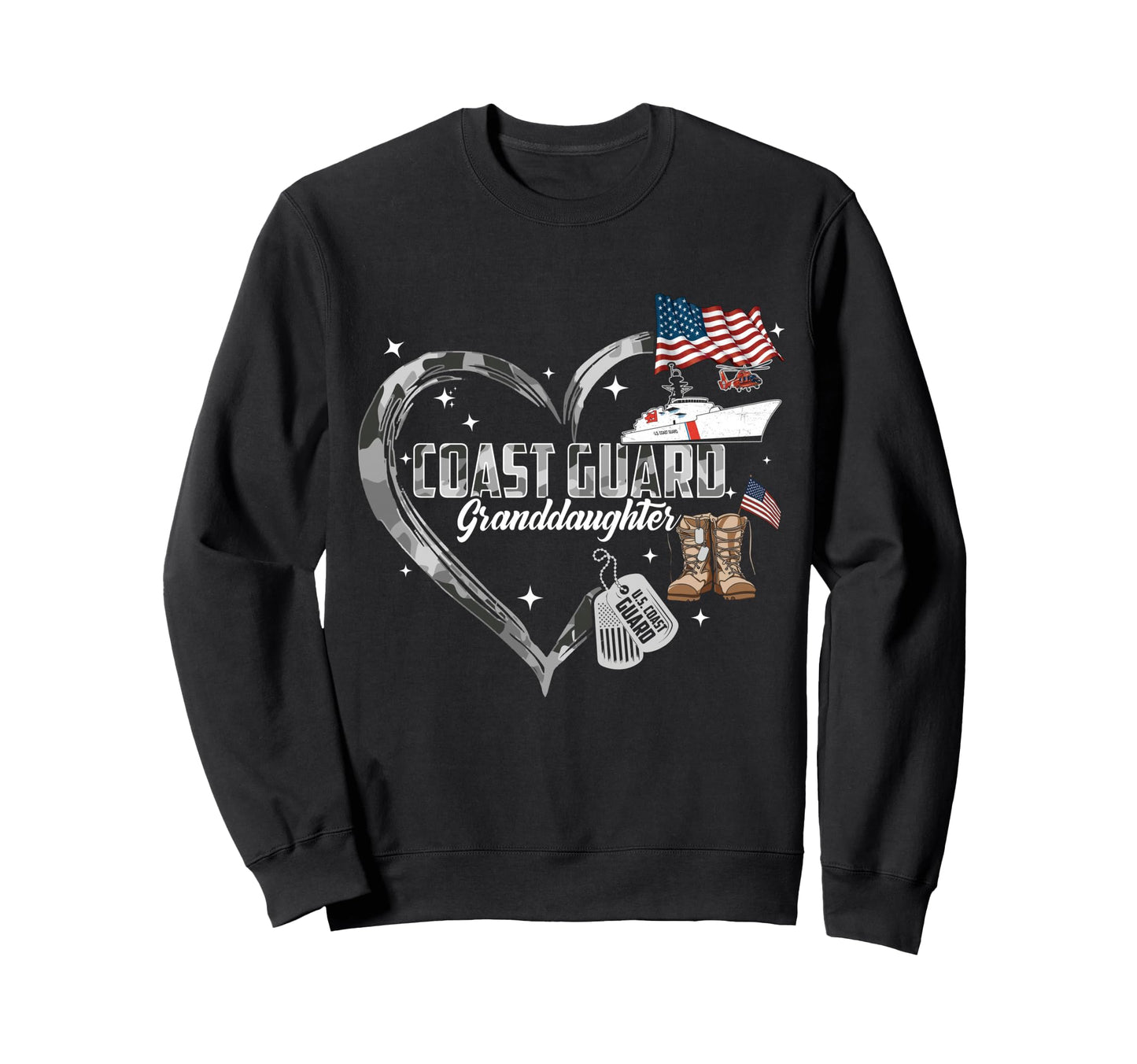 Proud Coast Guard Granddaughter Sweatshirt - Novelty Apparel for Adults - T-Shirt, Sweatshirt, Hoodie