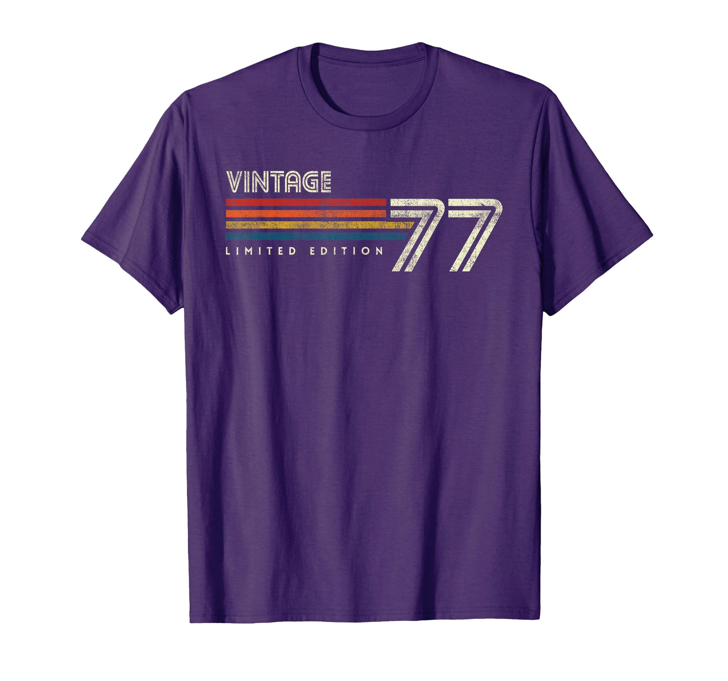 1977 Chest Stripe Birthday T-Shirt - Minimalist Print for Adults - T-Shirt, Sweatshirt, Hoodie