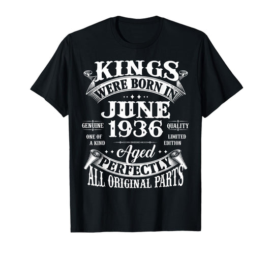 90Th Birthday Gift Kings Born June T-Shirt - Aesthetic Graphic Men Women - T-Shirt, Sweatshirt, Hoodie